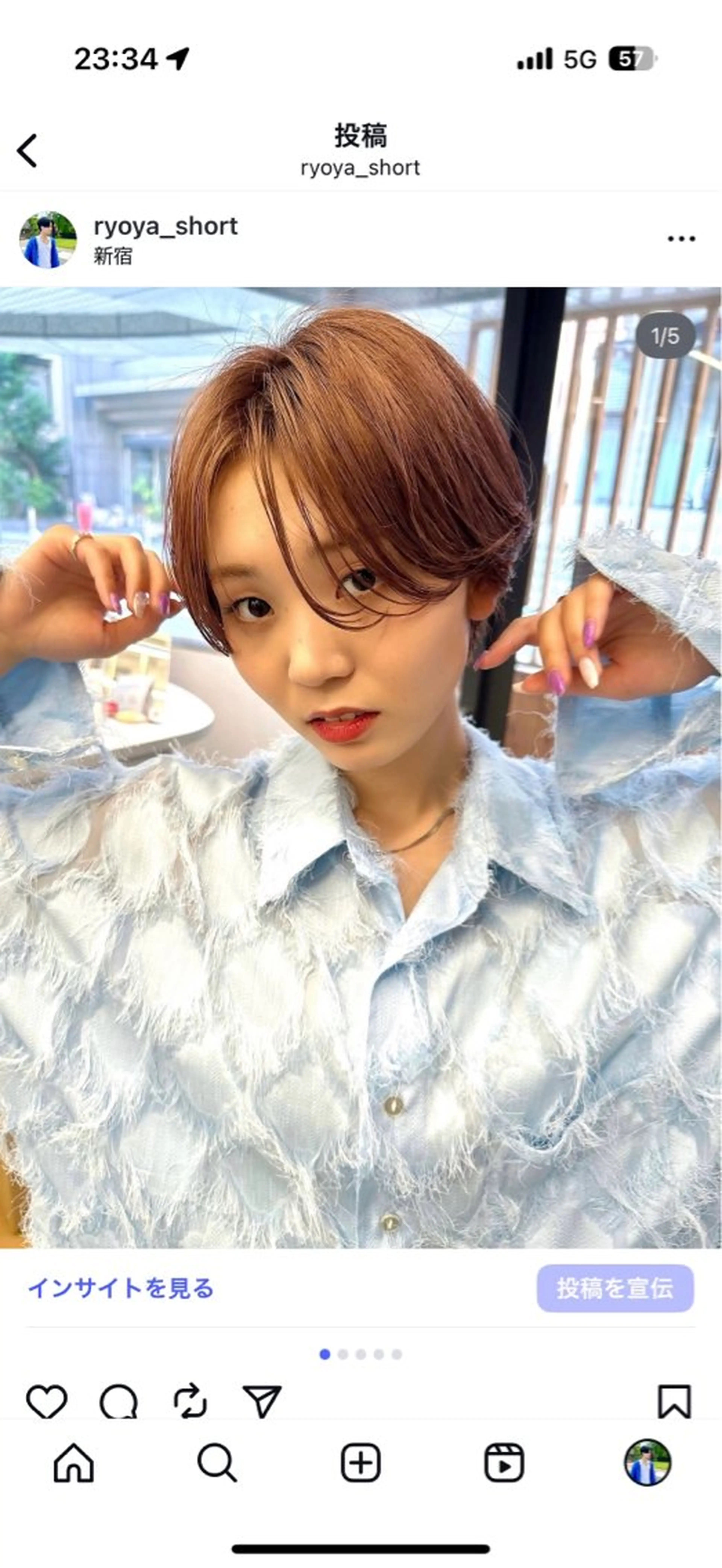 ショート カット ヘアカラー 骨格診断で絶対可愛い ✨丸みショート✨凌弥のヘアスタイル