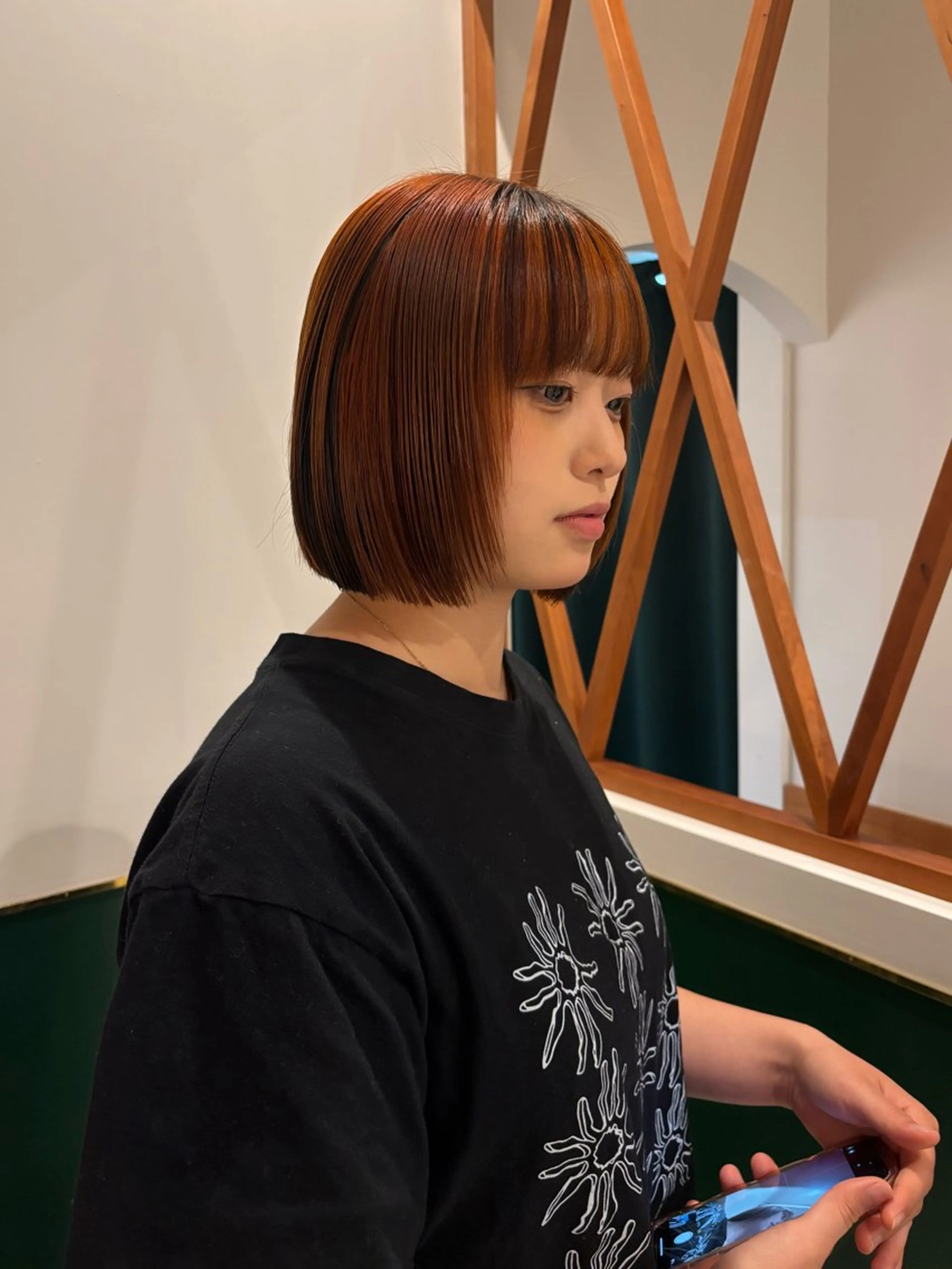 ショート カラー ヘアカラー トリートメント SASAnagano 堀内未梨のヘアスタイル