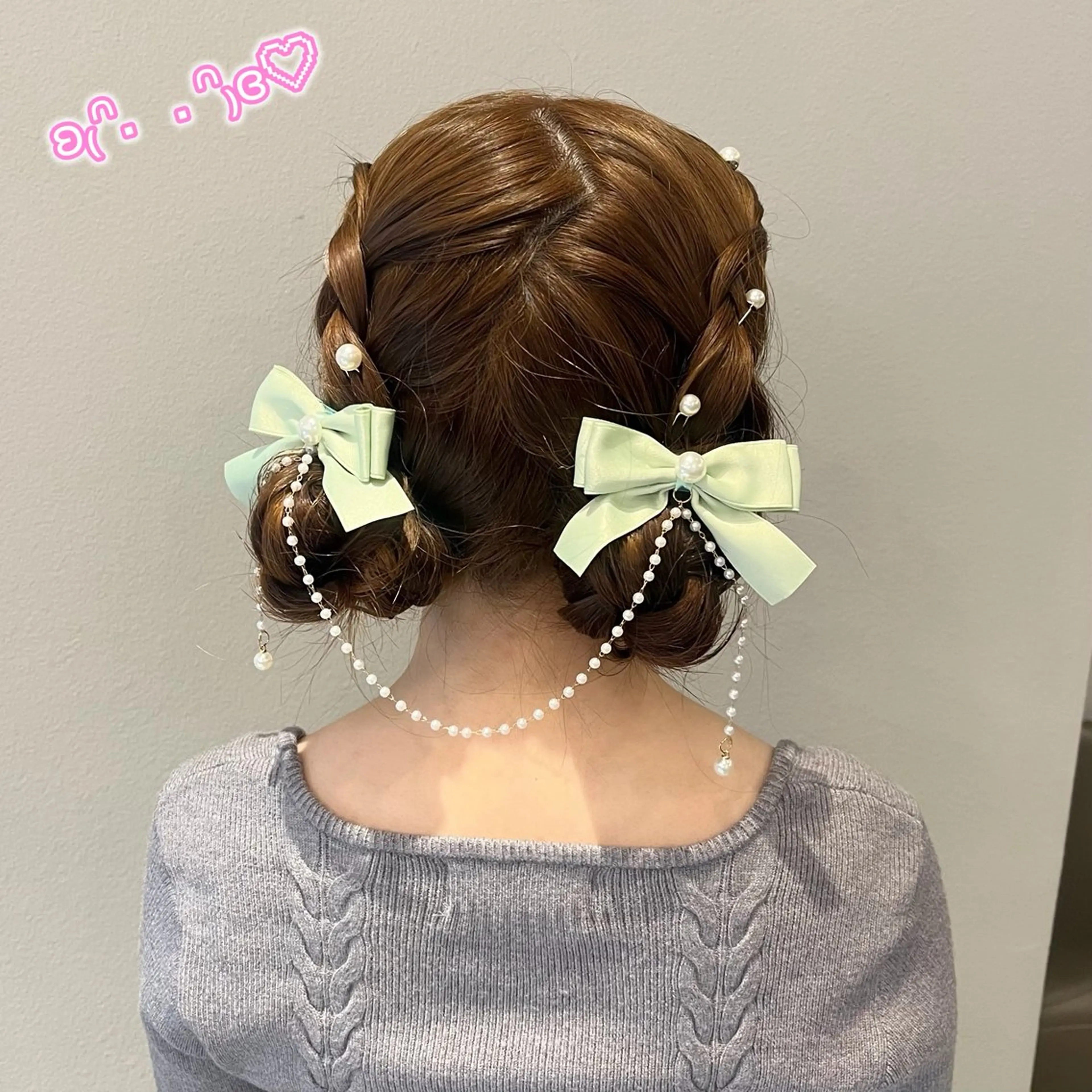 ヘアアレンジ ヘアセット 暖色/顔周り /ヘアメ/あつはのヘアスタイル