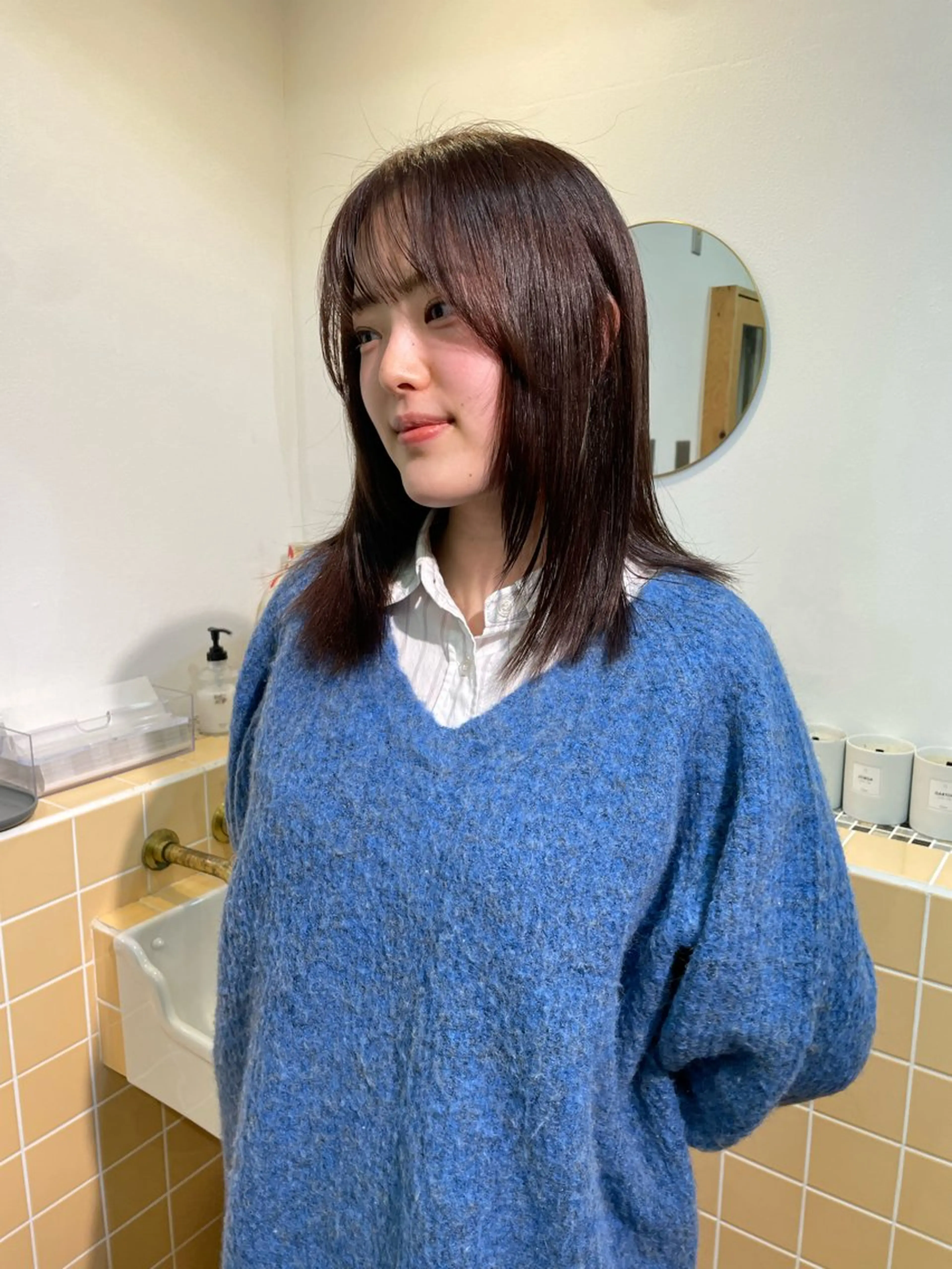 ミディアム カラー ヘアカラー sakura🌸 レイヤー/韓国ヘアのヘアスタイル