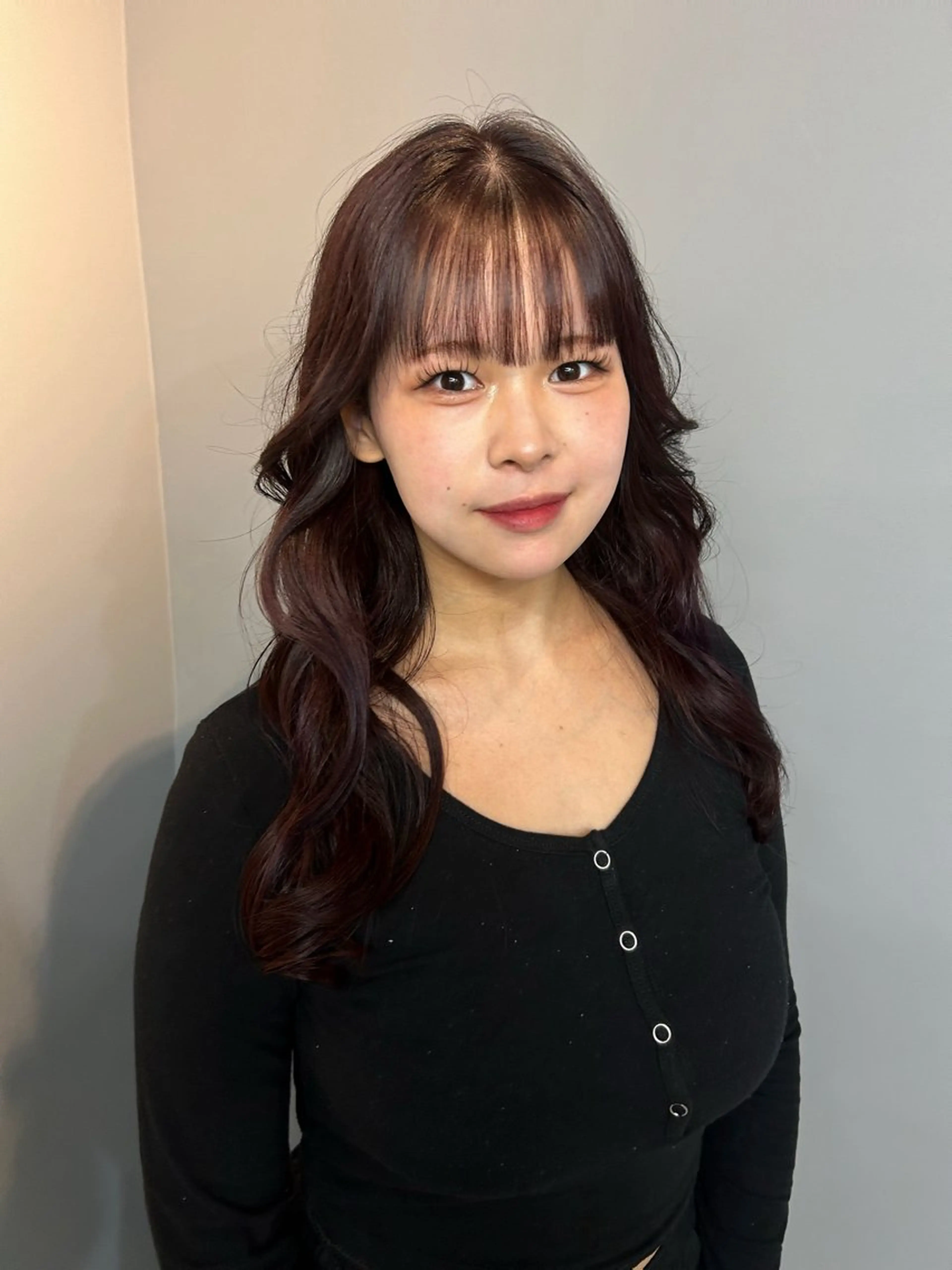 ロング カラー ラベンダーカラー ピンクカラー ヘアカラー 江坂/ 上垣美月のヘアスタイル