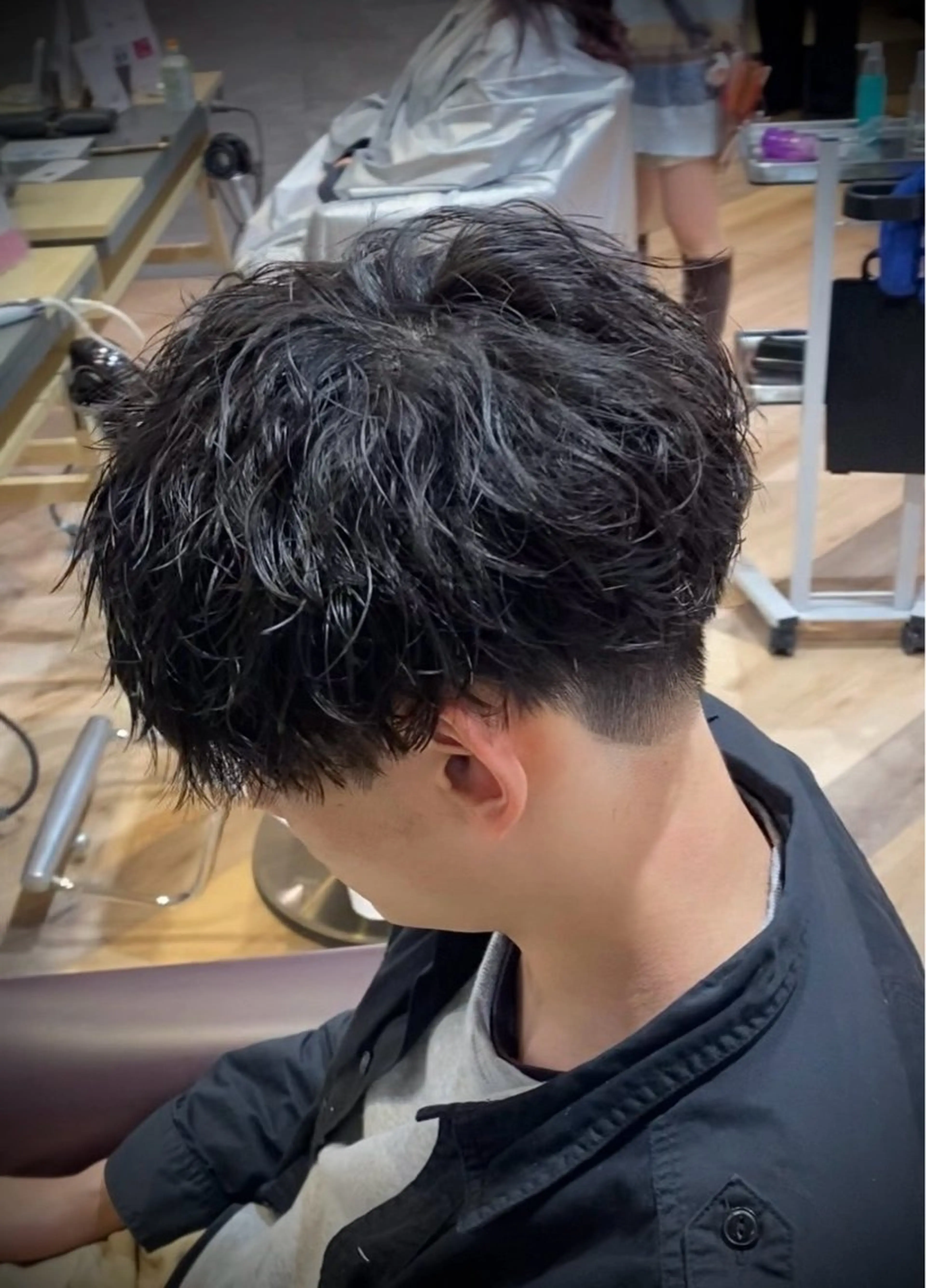 メンズ メンズ特化/フェザー /パーマ/伊勢元のヘアスタイル