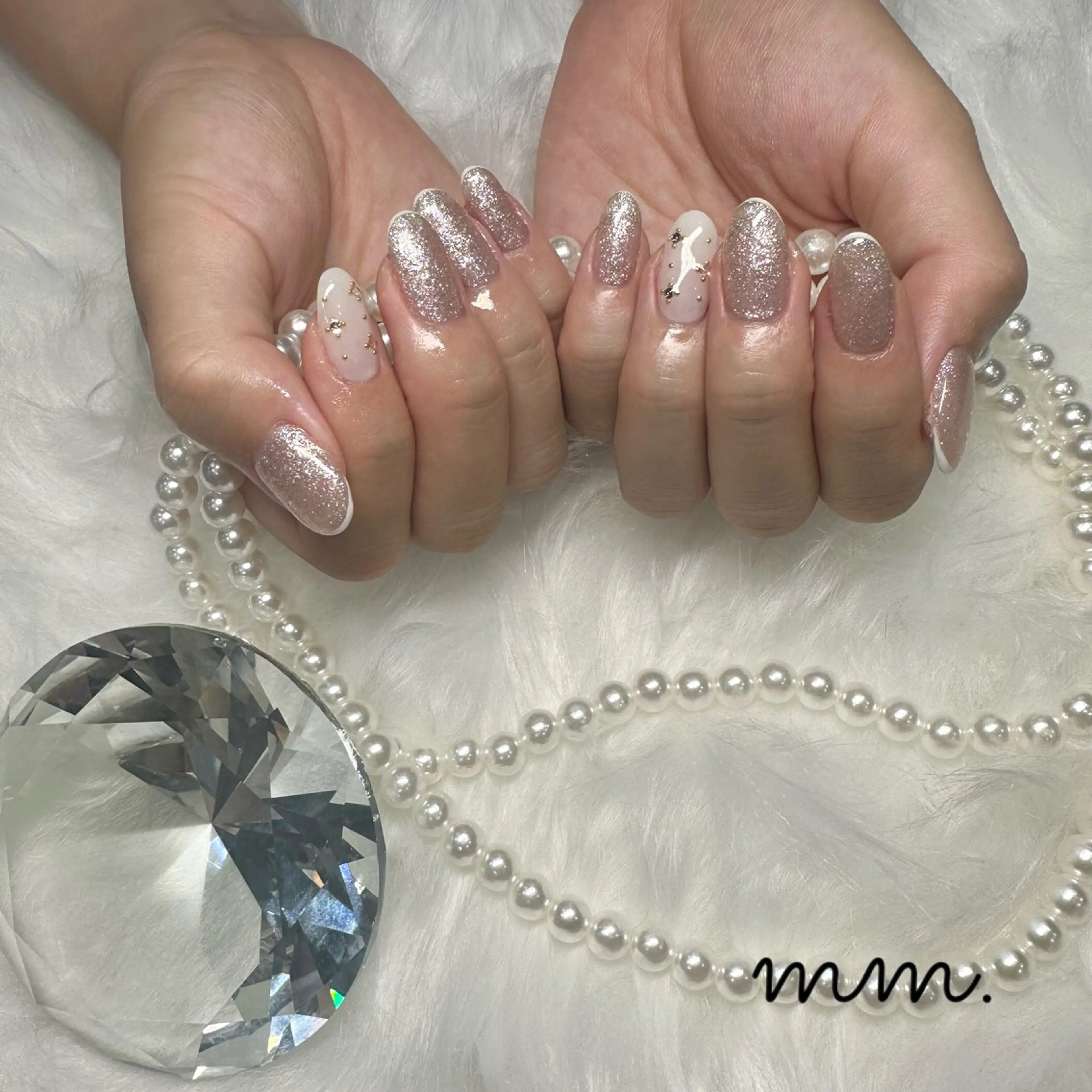 ネイル ハンドネイル 🩷🩵mm.大宮 Riyo🧸🩵🩷のネイルデザイン