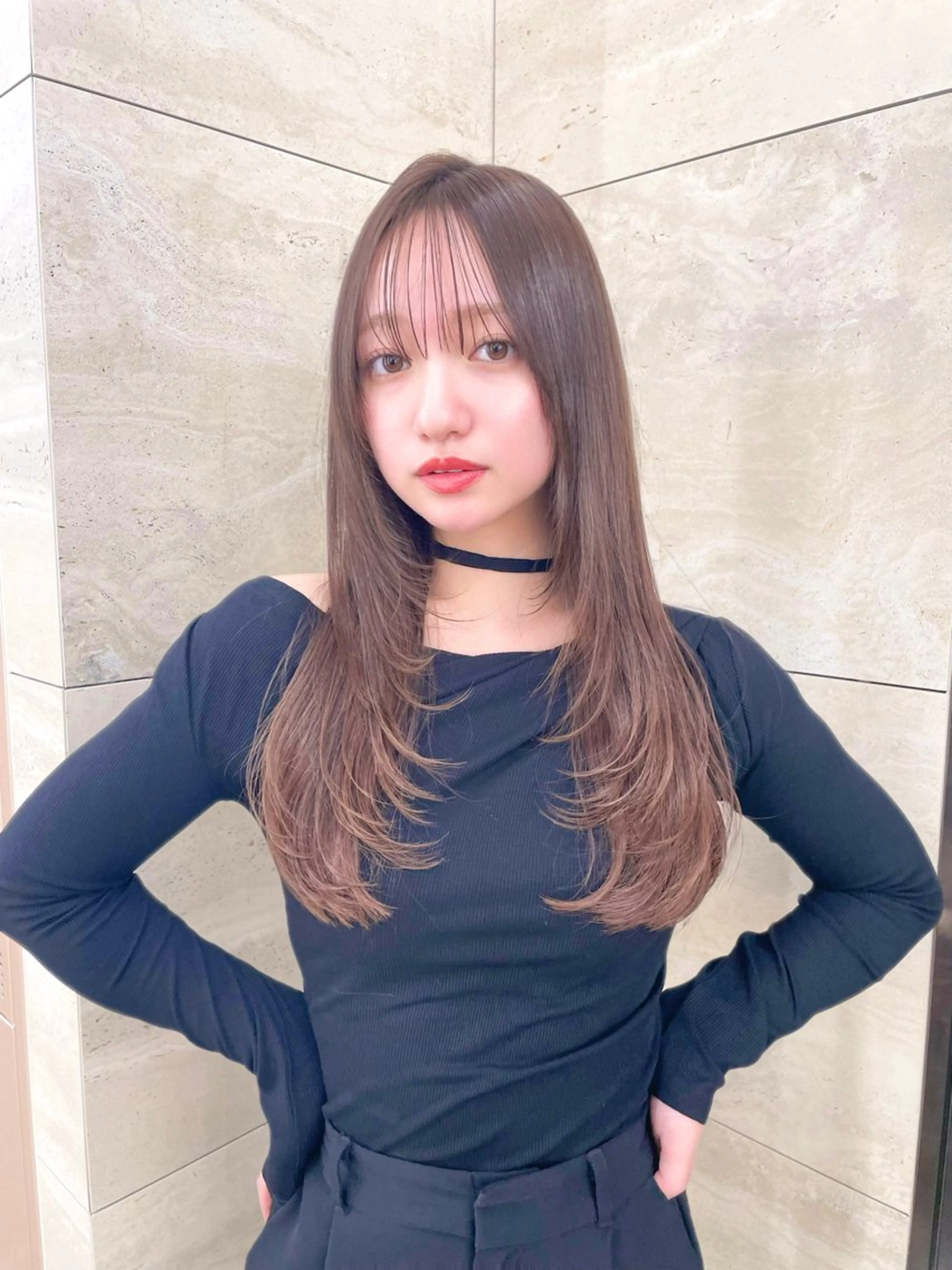 ロング カラー カット ヘアカラー トリートメント 韓国ヘア🇰🇷 レイヤー/芝春樹のヘアスタイル