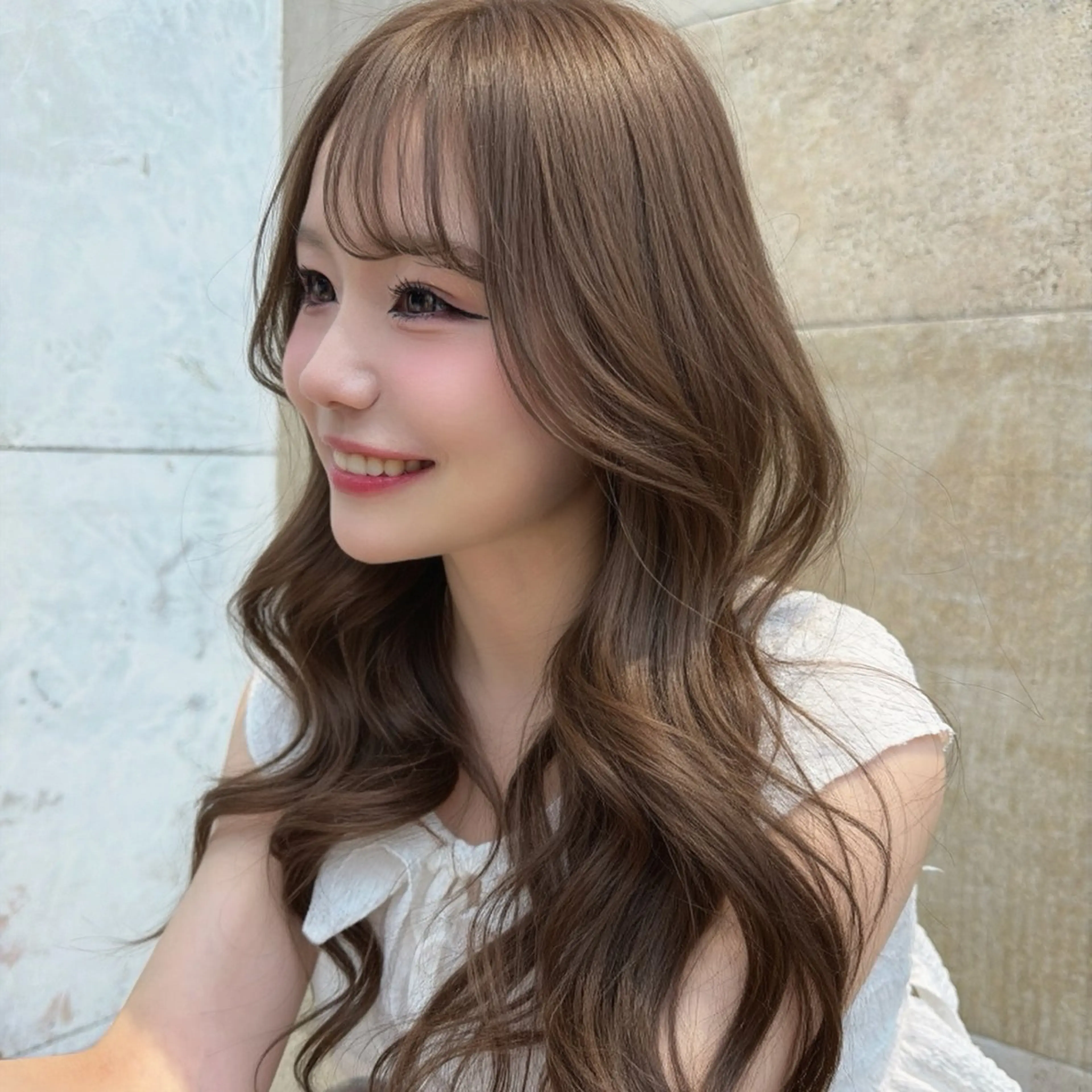 ロング カラー 棚瀬 寧麻のヘアスタイル