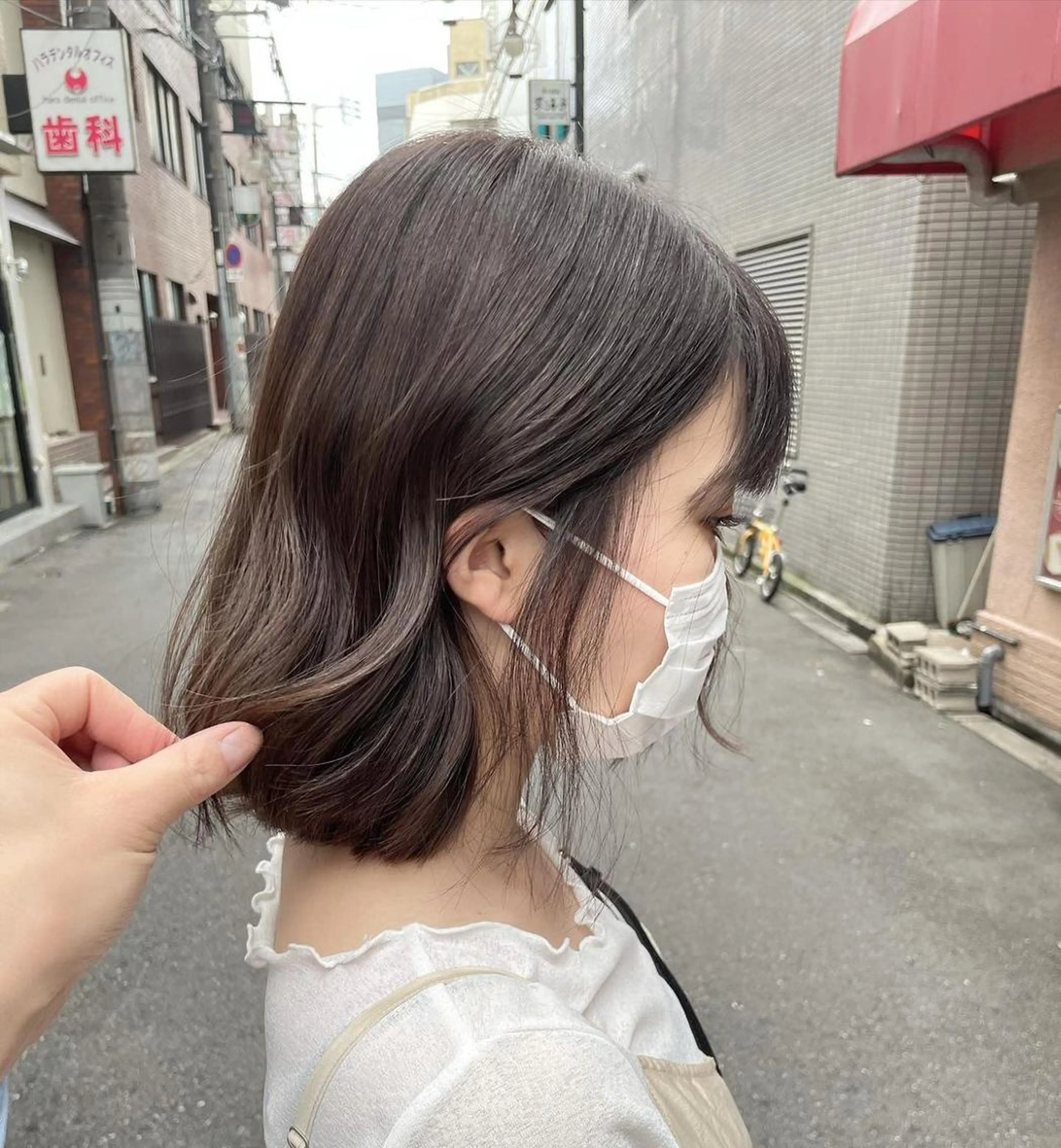 ミディアム カラー 髪質改善 Noe心斎橋店のヘアスタイル