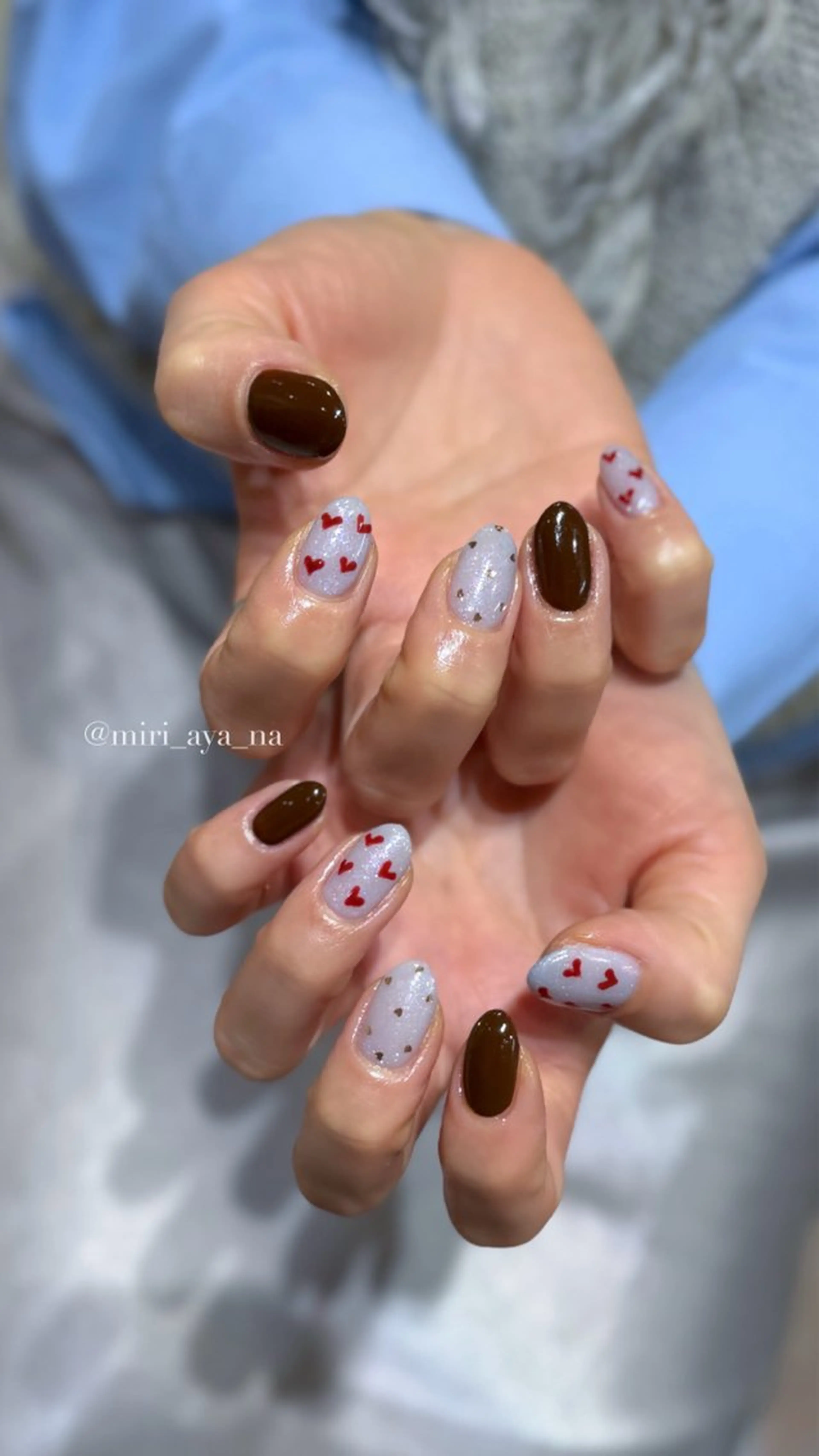 ネイル ハンドネイル 新宿代々木/韓国系 ワンホン/aya🫧のネイルデザイン