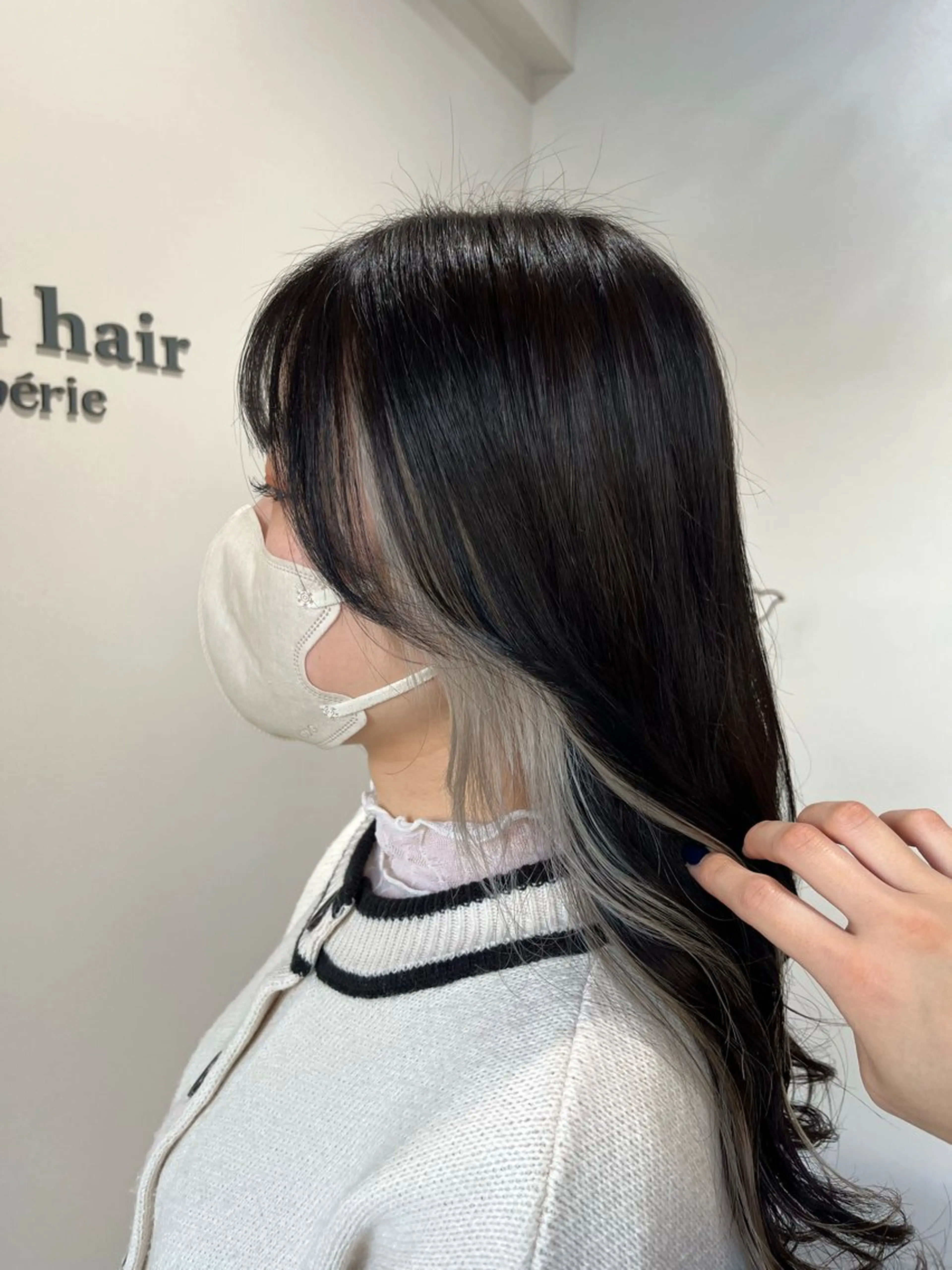 カラー ブリーチ bisou hair スガノ　カヤノのマツエク・マツパデザイン