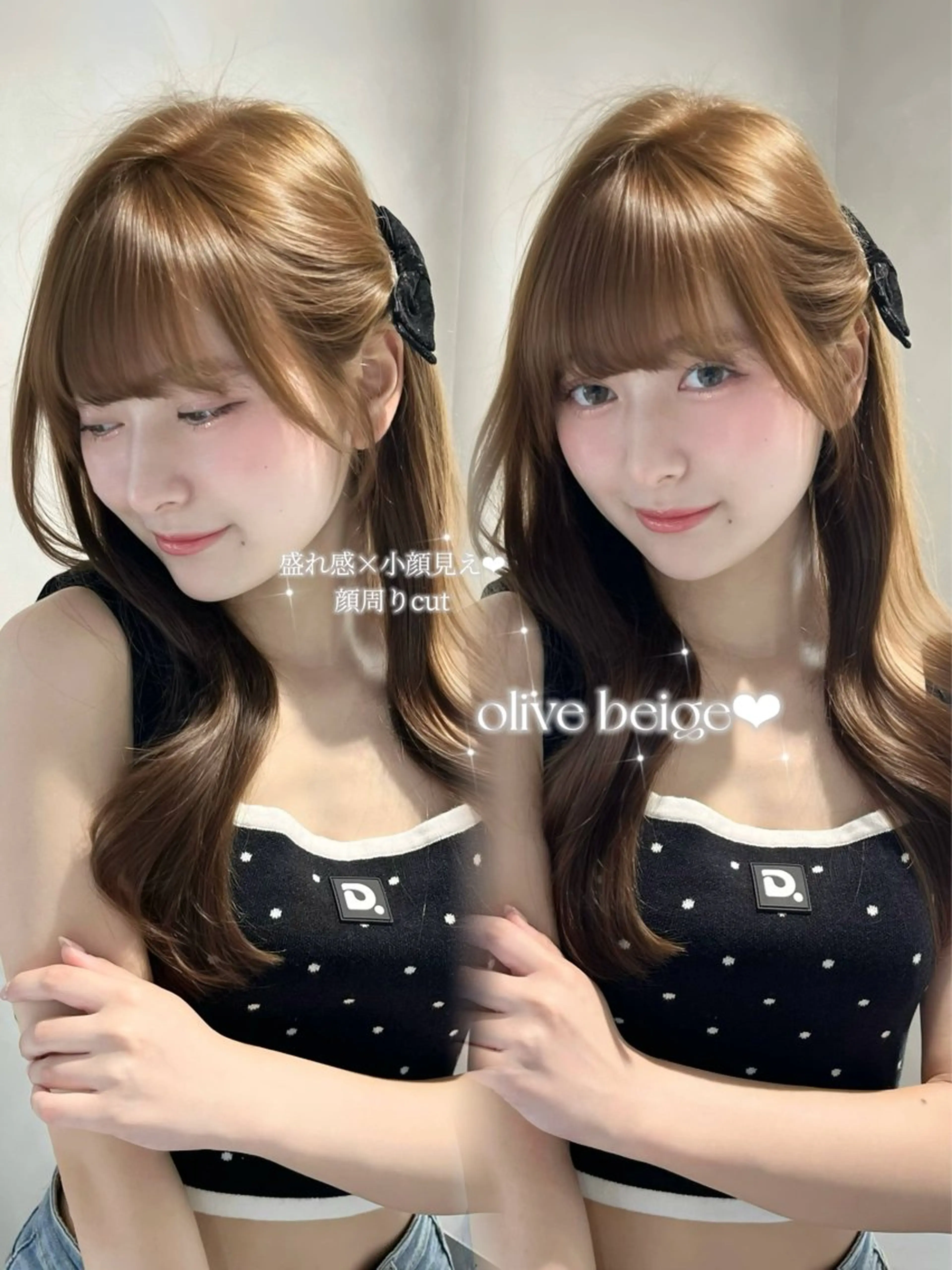 ロング カラー ベージュカラー ブリーチ ブリーチなしカラー オリーブベージュ トリートメント ヘアカラー トリートメント 韓国ヘア×艶髪🎀 池袋/Rina🩶のヘアスタイル