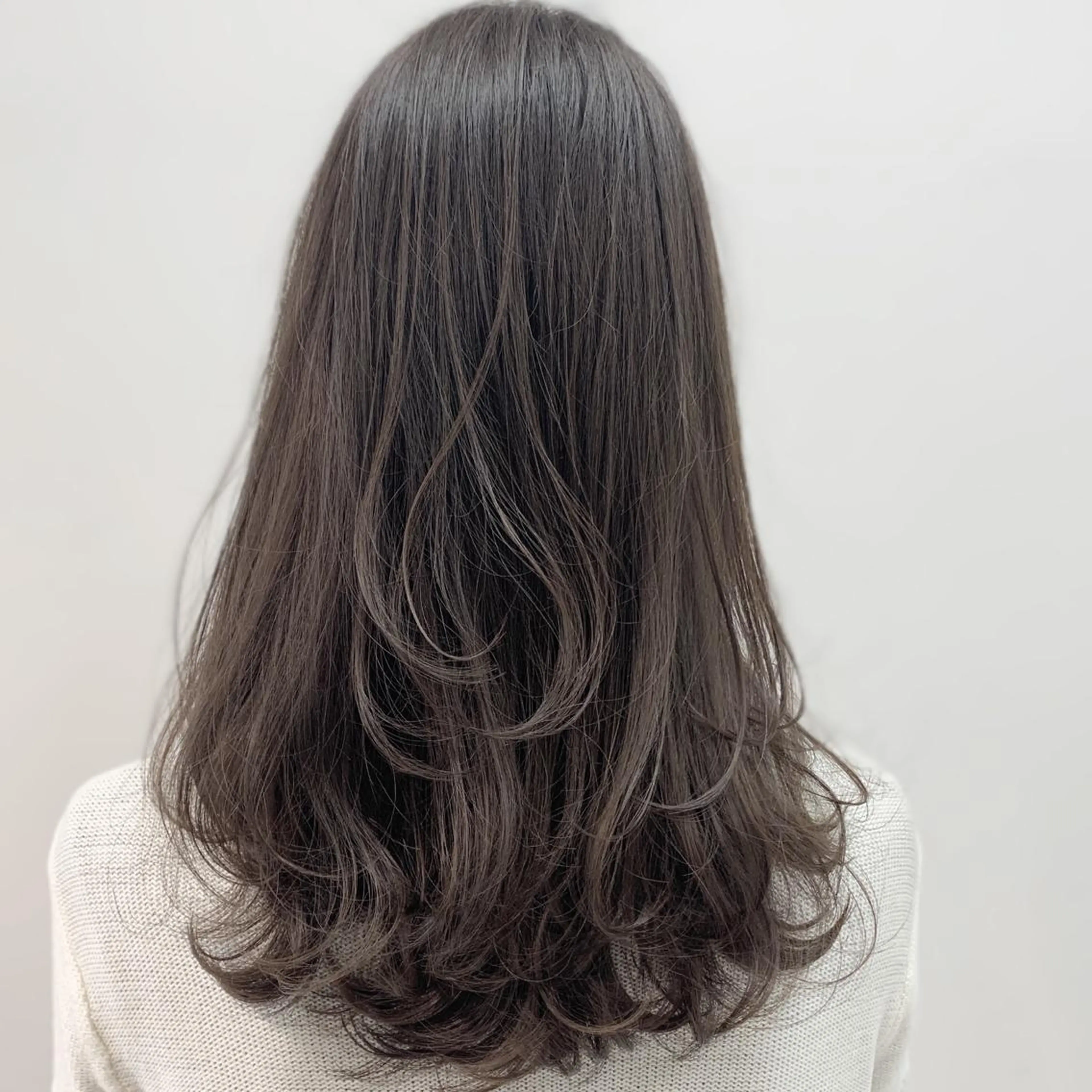 ロング カラー グレージュ ボブ、縮毛矯正👑 心斎橋/高城涼也のヘアスタイル