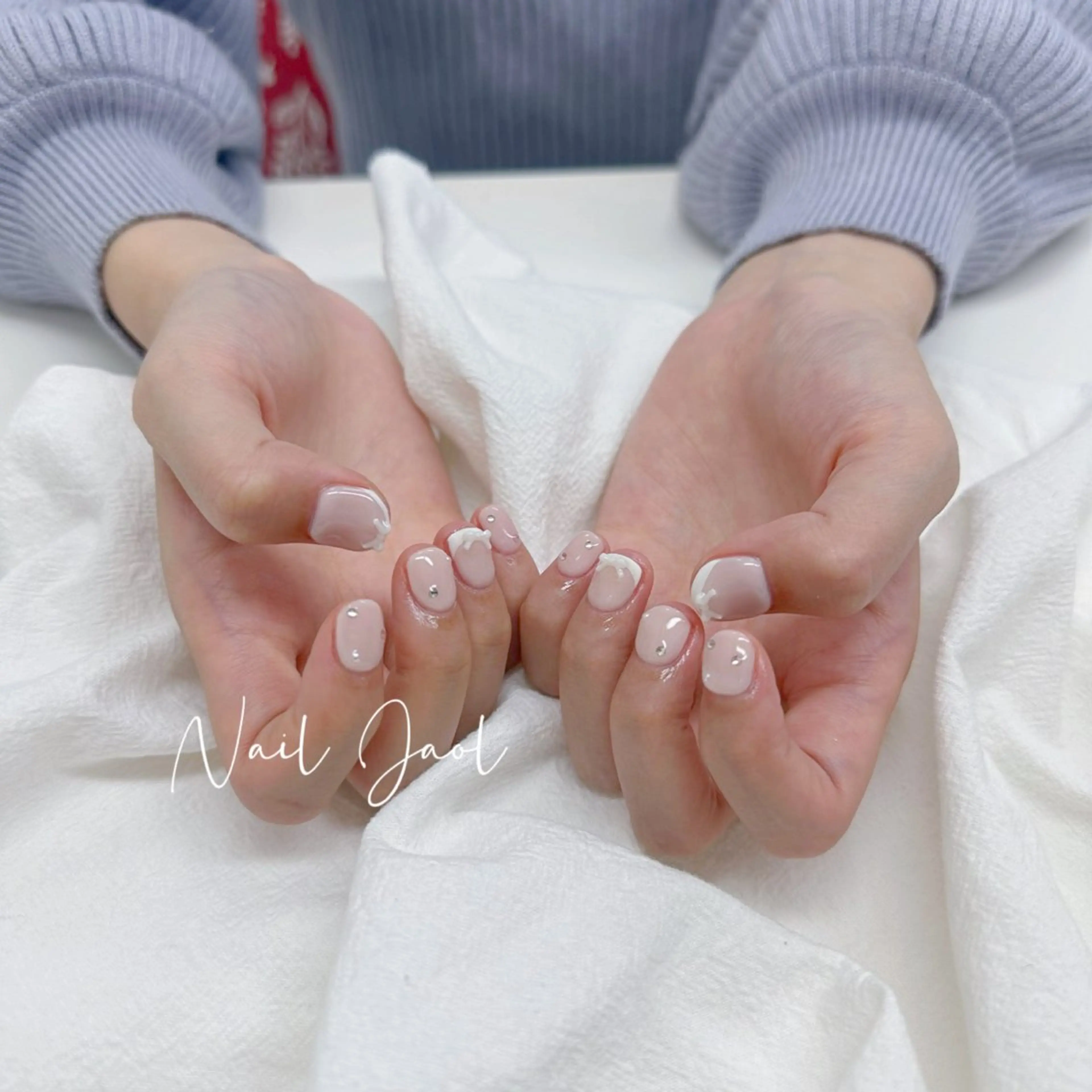 ショート 韓国風ヘア ハンドネイル nail jaol池袋店所属・ネイルJaol 池袋のネイルデザイン
