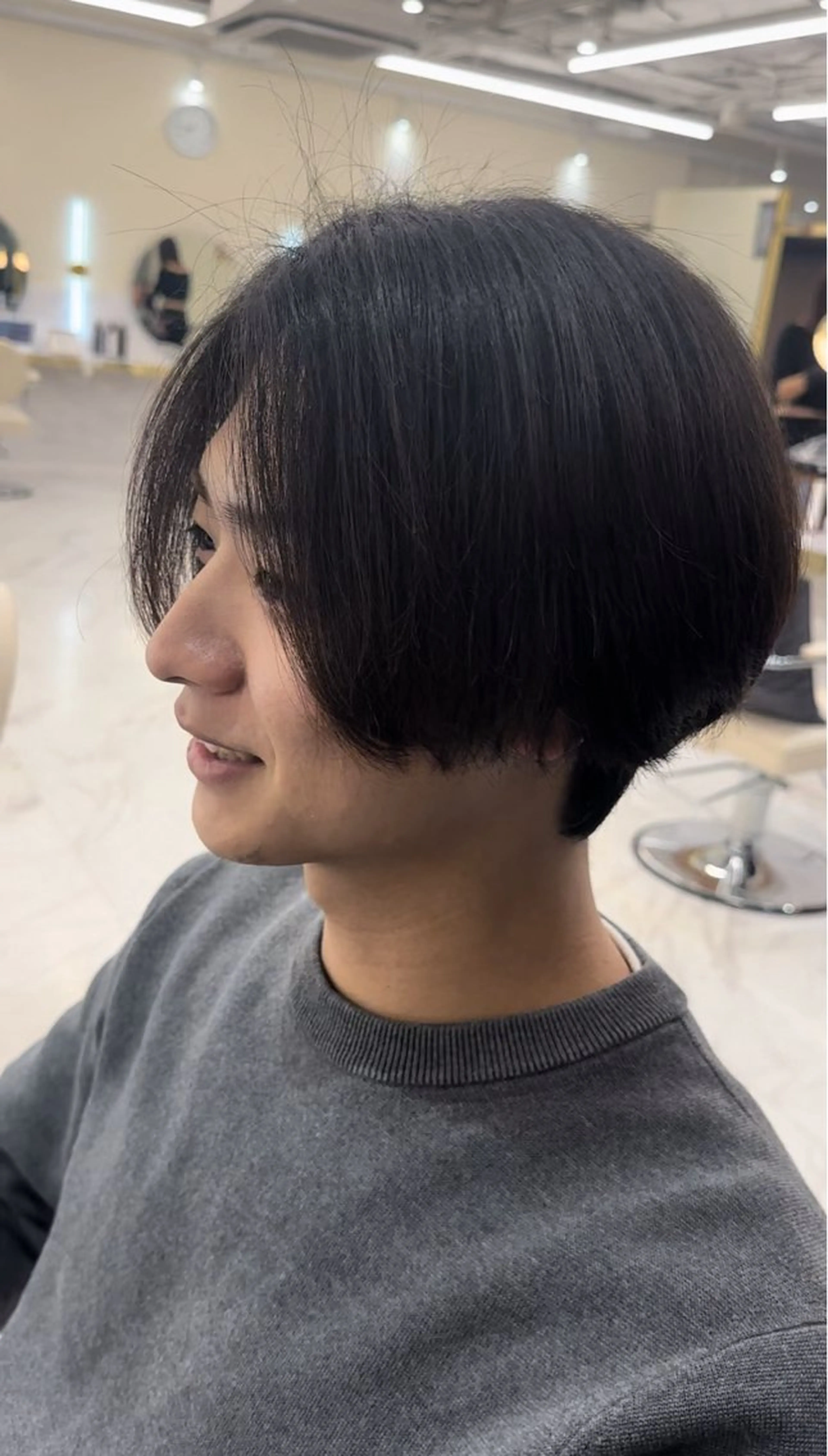 ショート カラー メンズ センターパート マッシュ マッシュヘア 縮毛矯正 カット 縮毛矯正 メンズ/心斎橋/ Momoka💎🫧のヘアスタイル