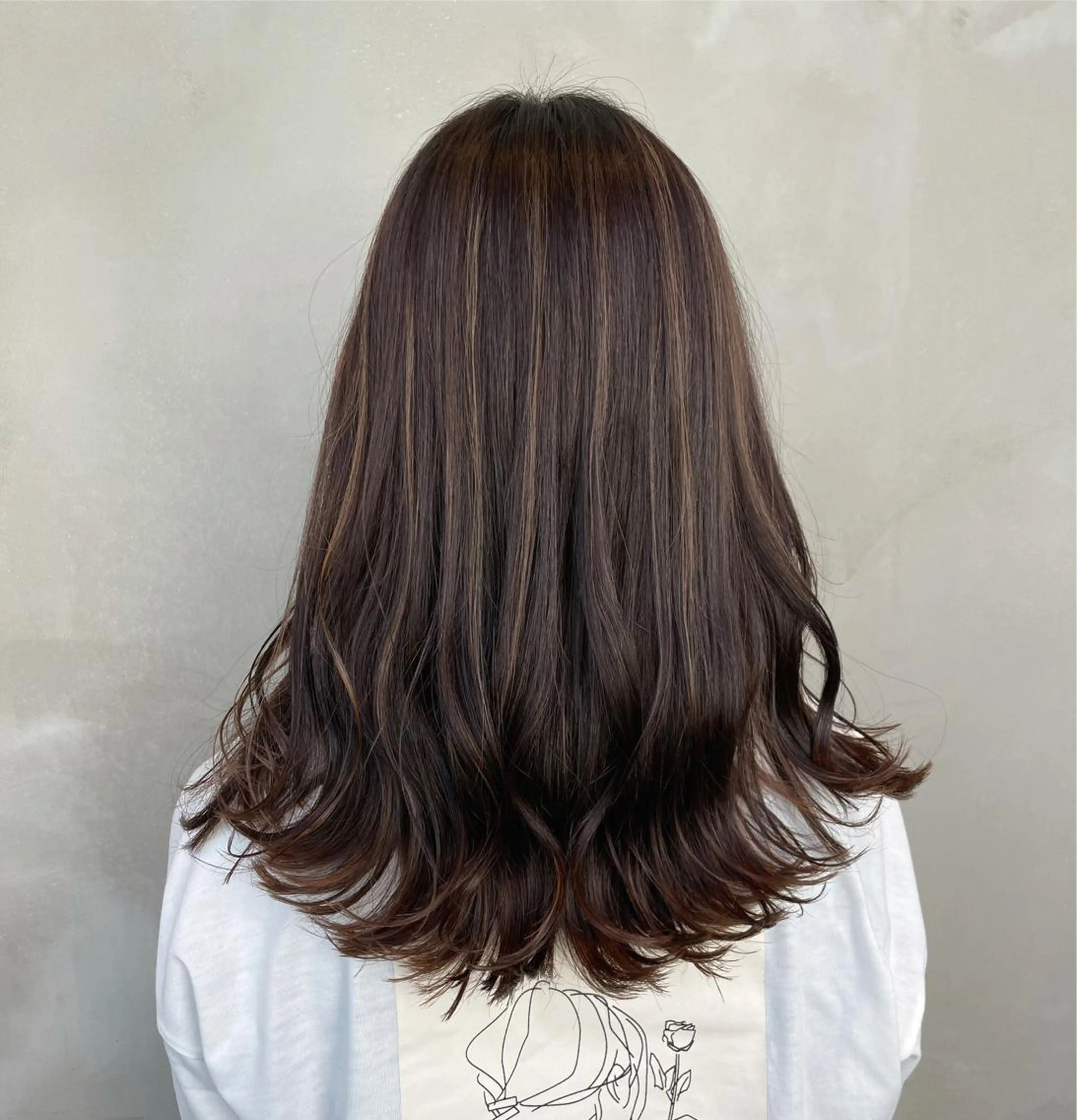 セミロング カラー ハイライトカラー ハイライト ヘアカラー トリートメント HAVANA MIZUKIのヘアスタイル