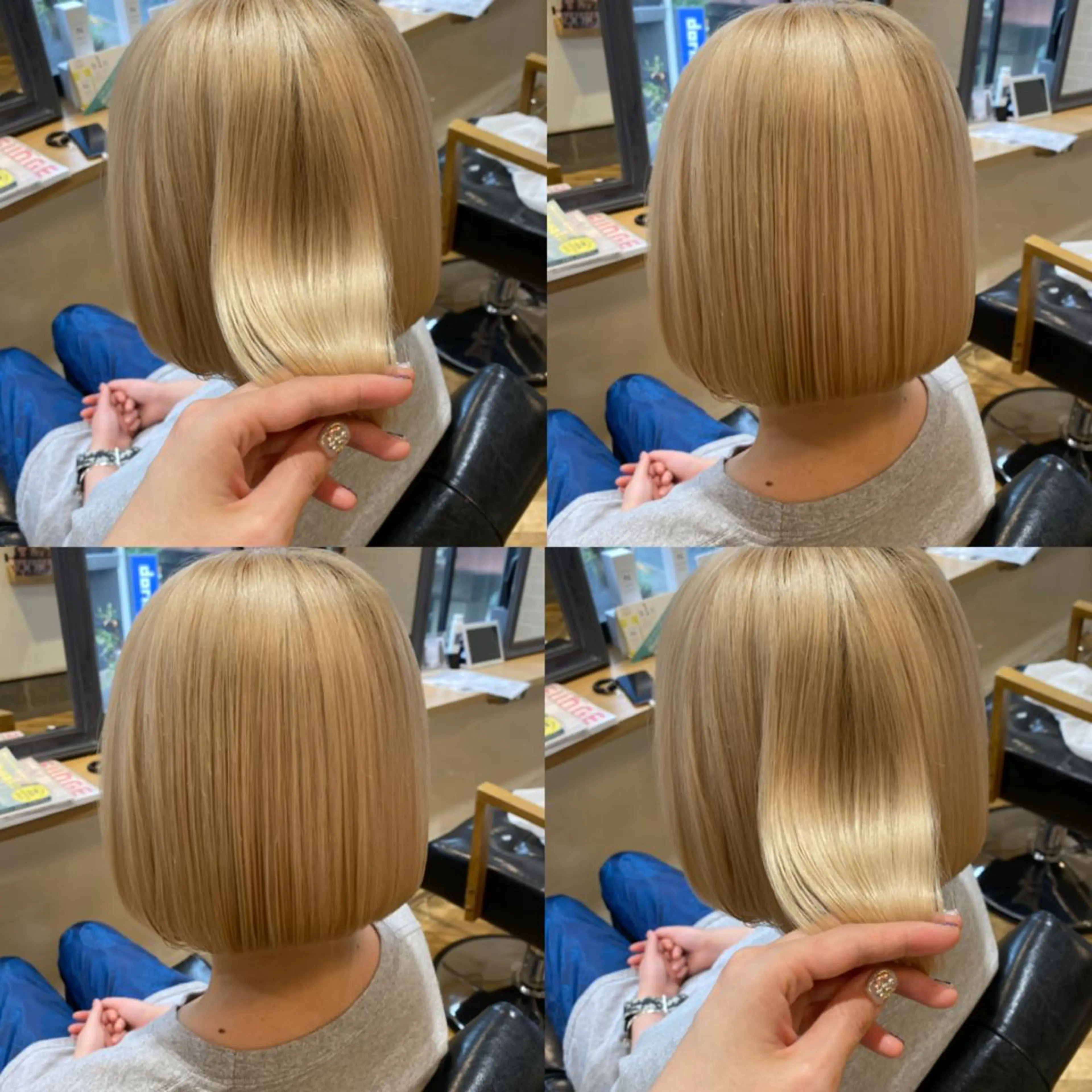 ショート カラー ハイトーンカラー 艶カラー/韓国顔周り 🎀mamiのヘアスタイル