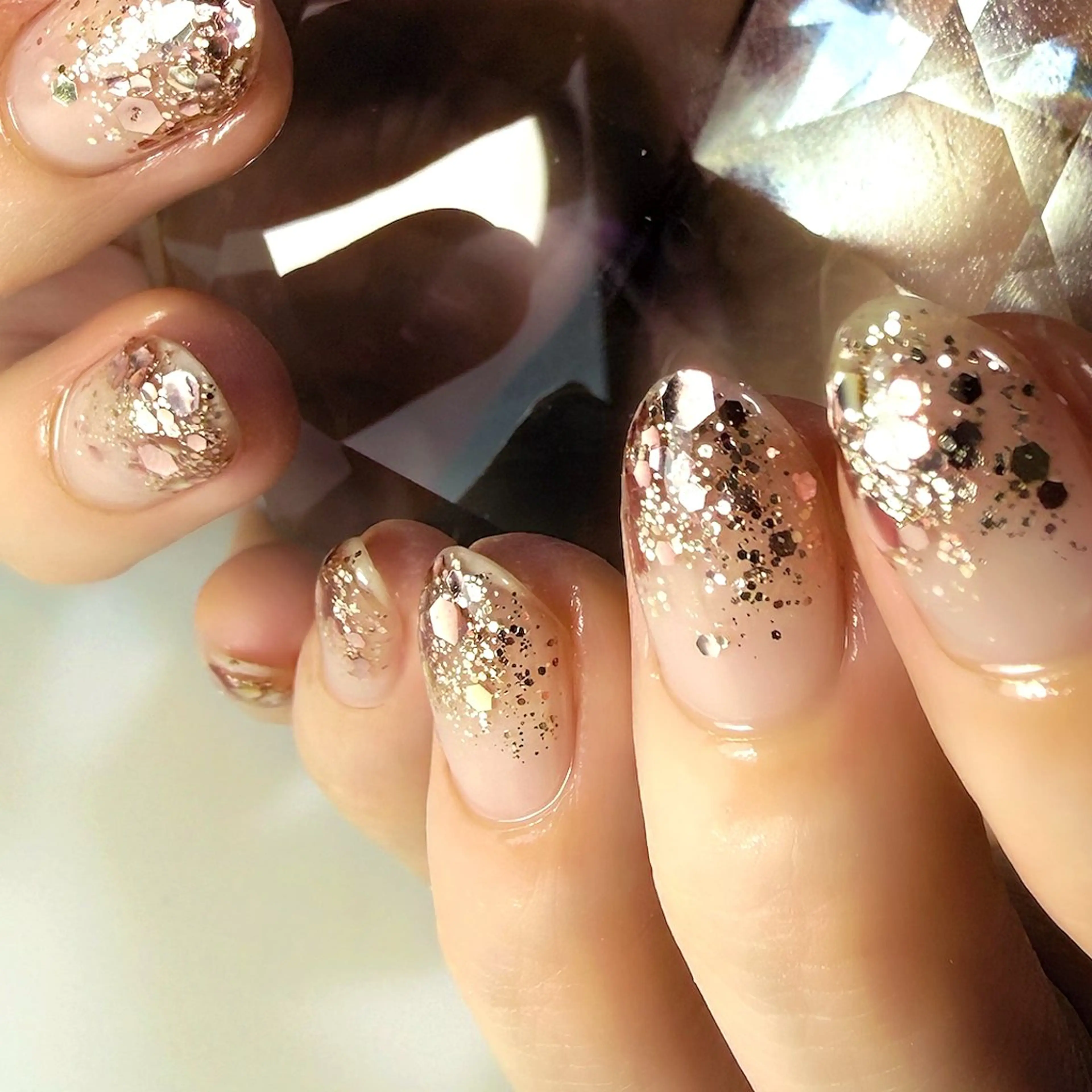 ネイル ハンドネイル Rose Glass 高蔵寺店のネイルデザイン