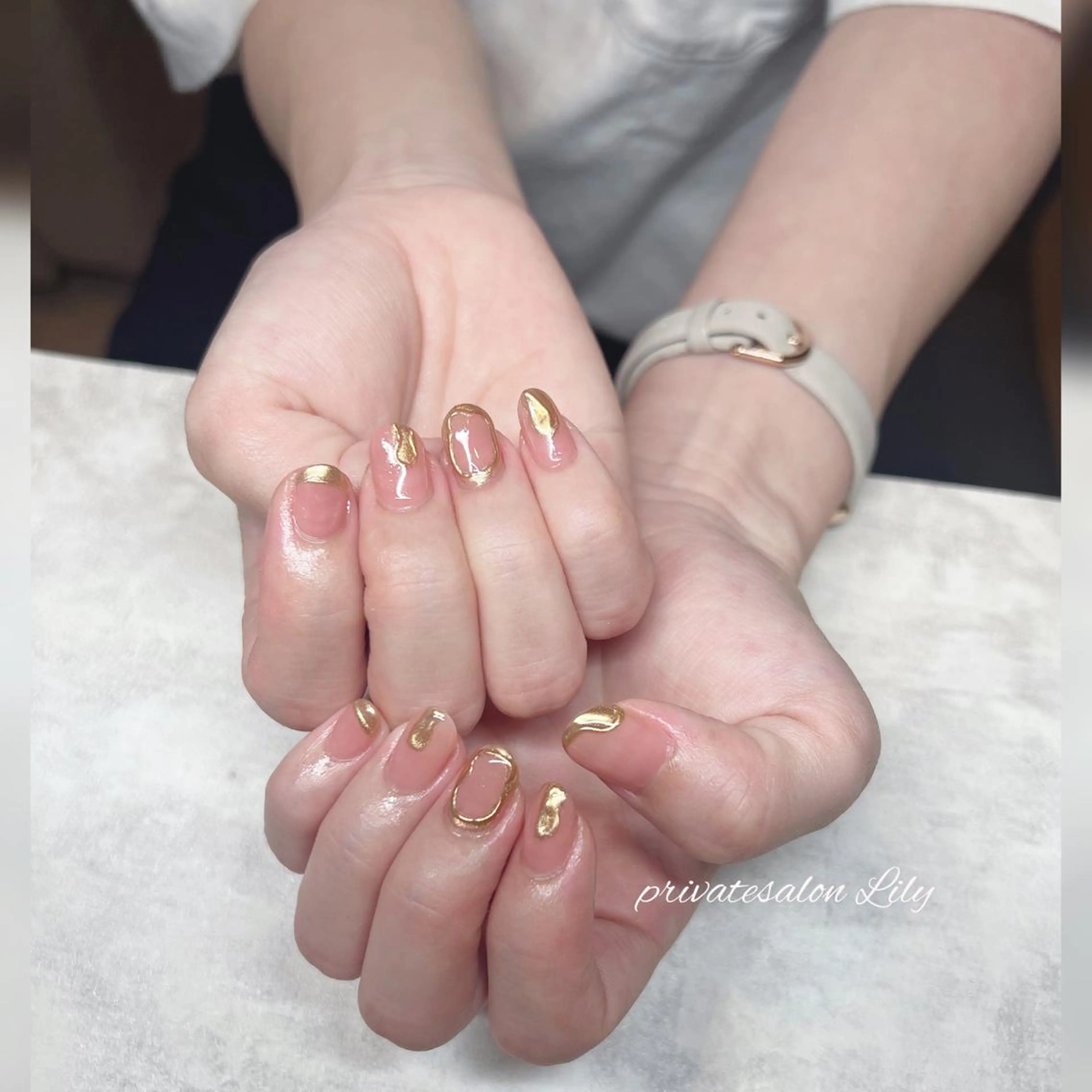 ネイル ミラーネイル ハンドネイル salon Lilyのネイルデザイン