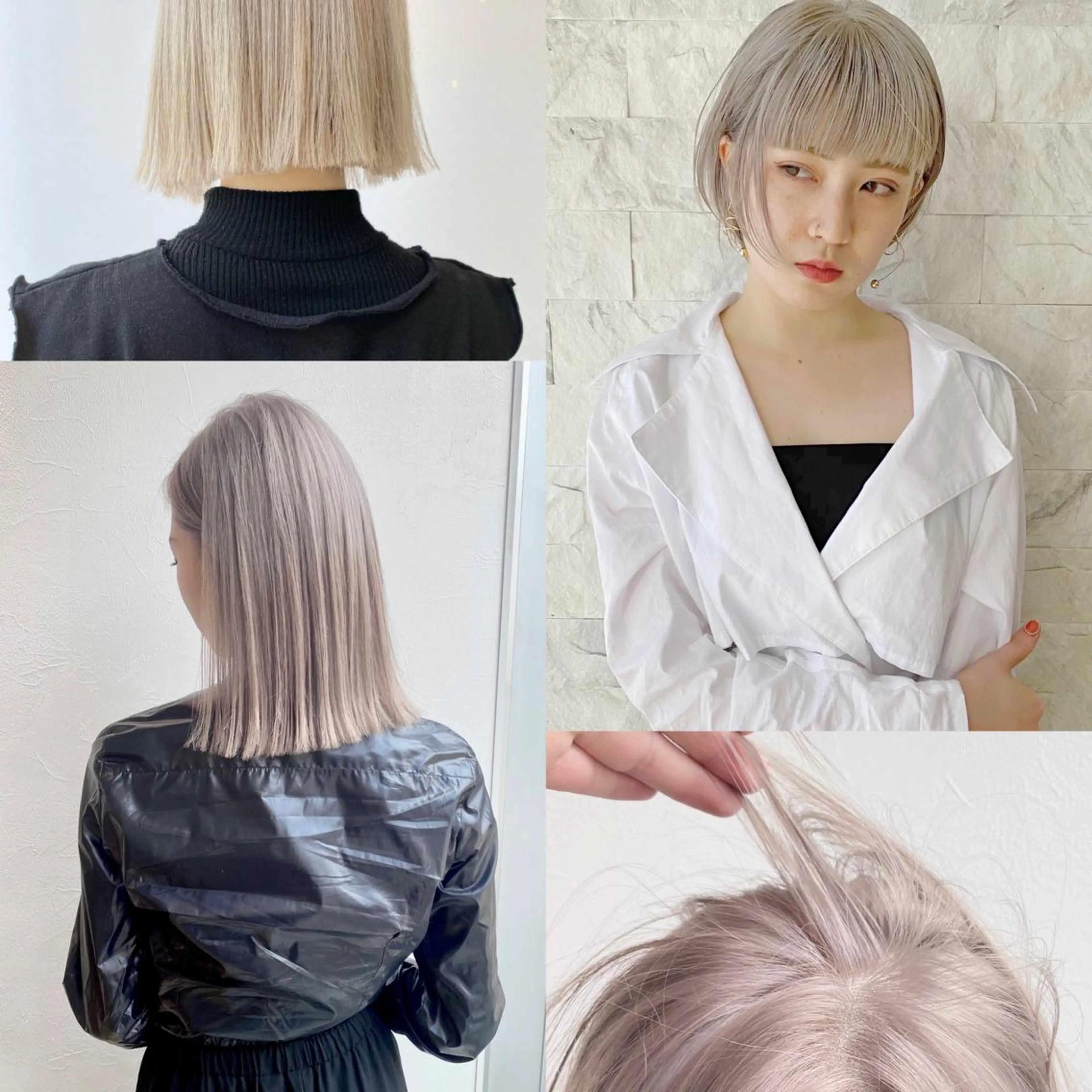 ミディアム カラー ベージュカラー ブリーチ ブロンド ブロンドベージュ ハイトーンカラー Piaコータロー ハイトーン&‪ボブのヘアスタイル