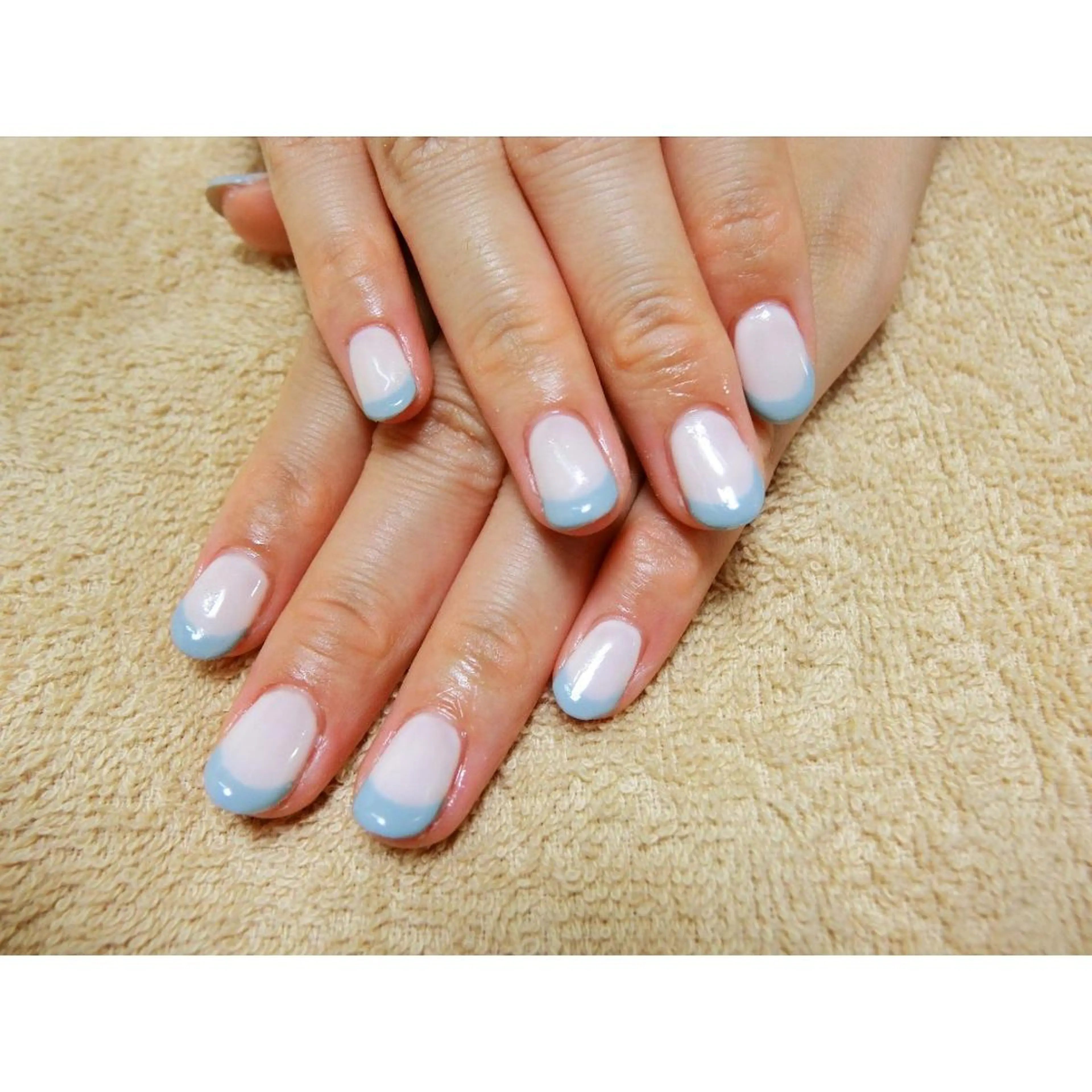 ネイル シンプルネイル 痛ネイル/ワンホン/ フィルイン/長さだしのネイルデザイン