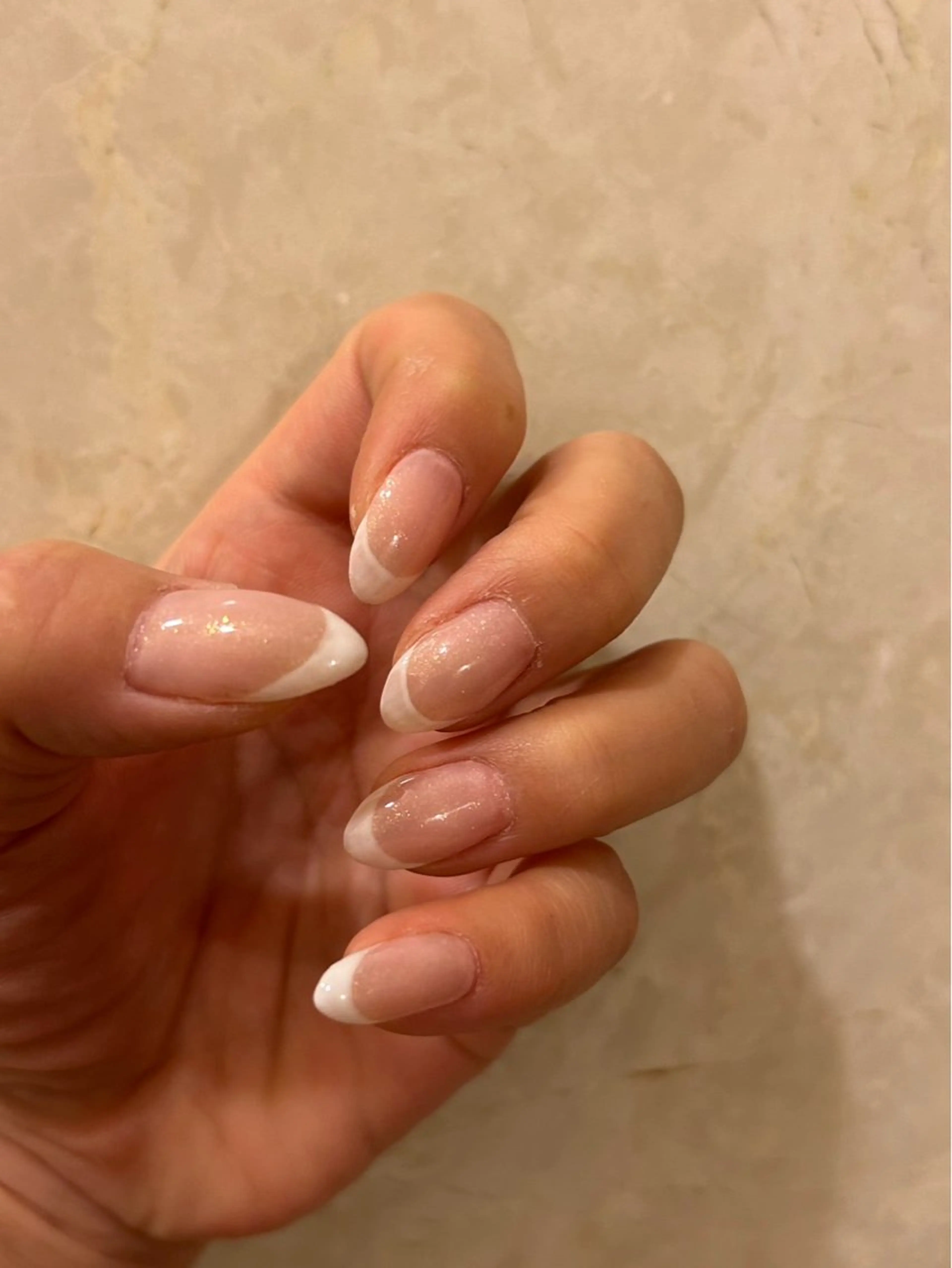 ♡他店オフ無料★フレンチ、ラメライン込み♡の写真