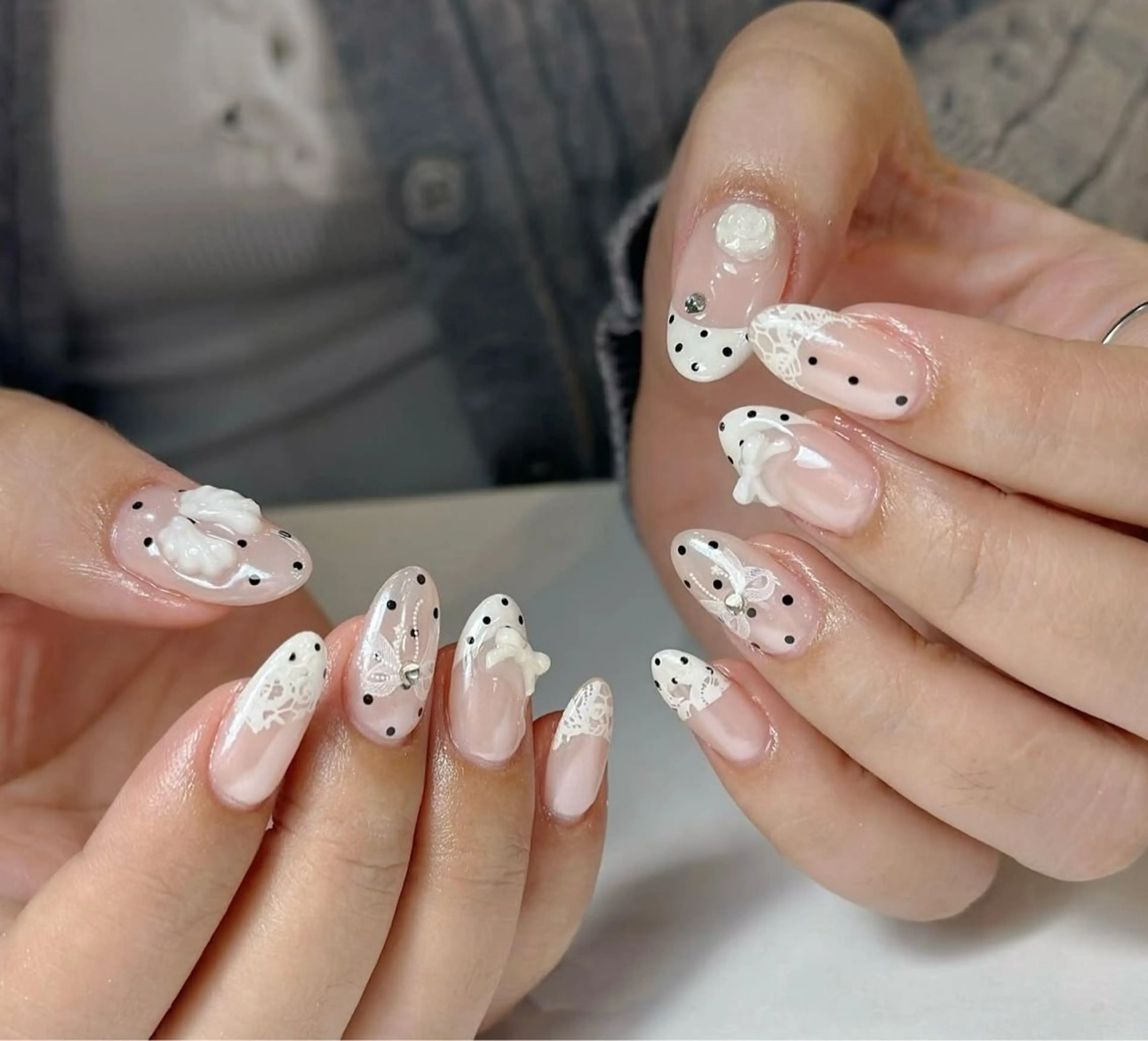 ネイル 韓国ネイル 持ち込み ニュアンスネイル ネイルチップ ハンドネイル TABI ANA.CHUOのネイルデザイン