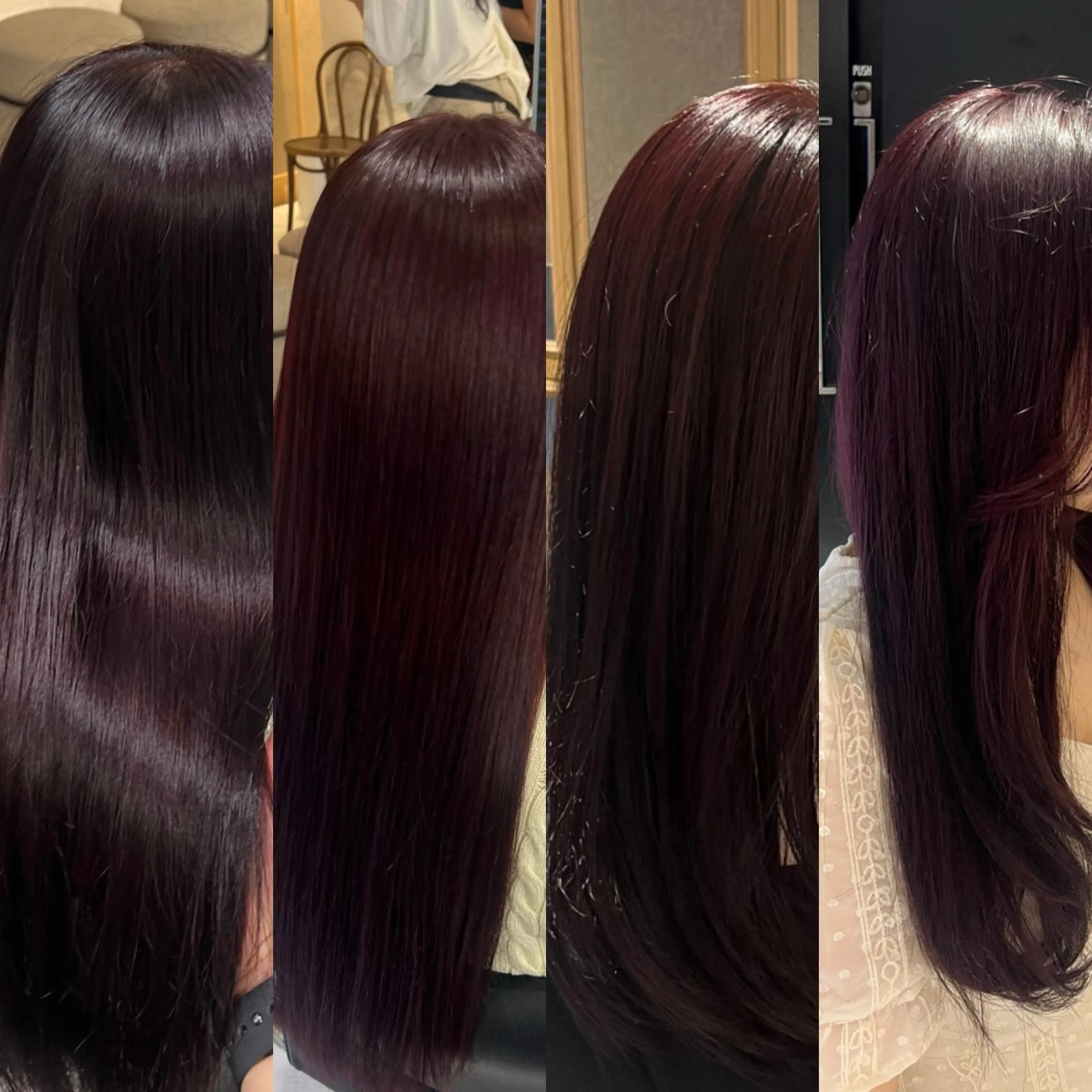 カラー レッドカラー ヘアカラー トリートメント ナミ🩶暗髪/暖色 ❤️/透明感/縮毛のヘアスタイル