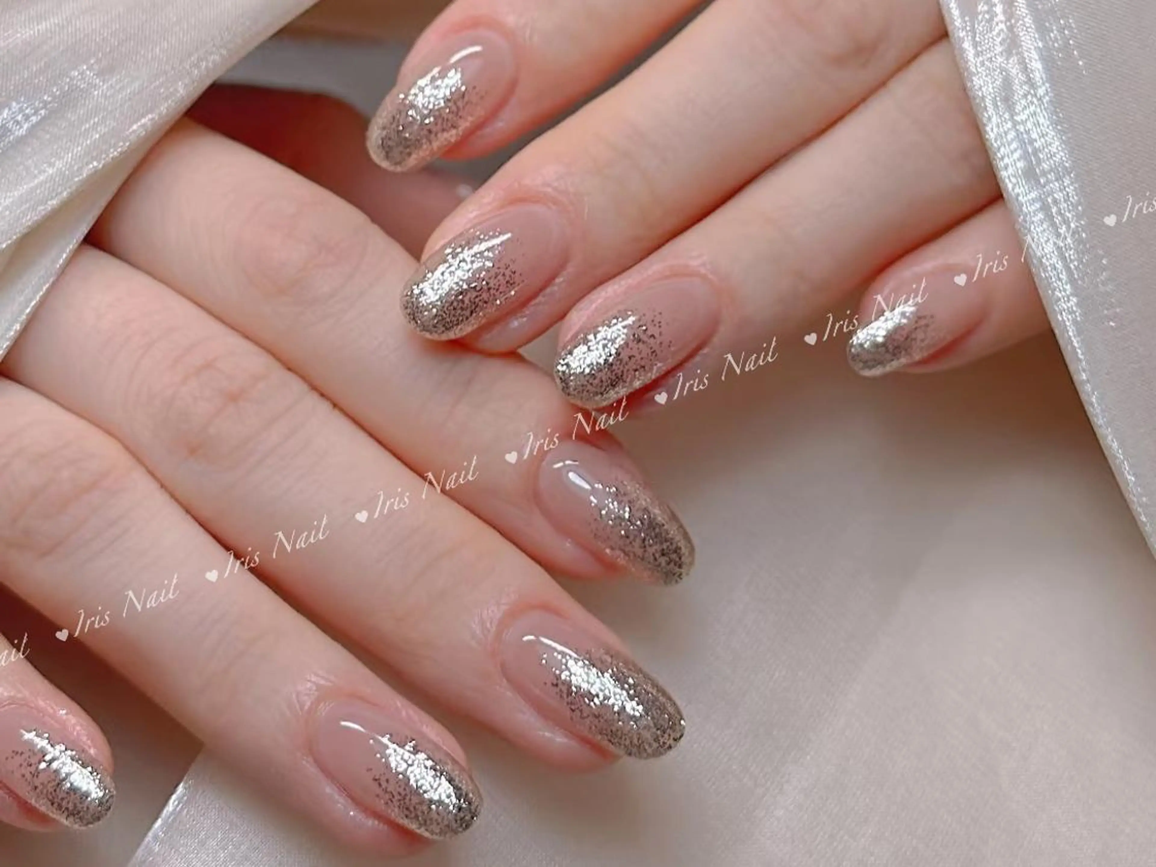 ネイル キラキラネイル ラメ(グリッター) ラメグラデーション ハンドネイル ハンドケア IRIS NAIL大塚のネイルデザイン