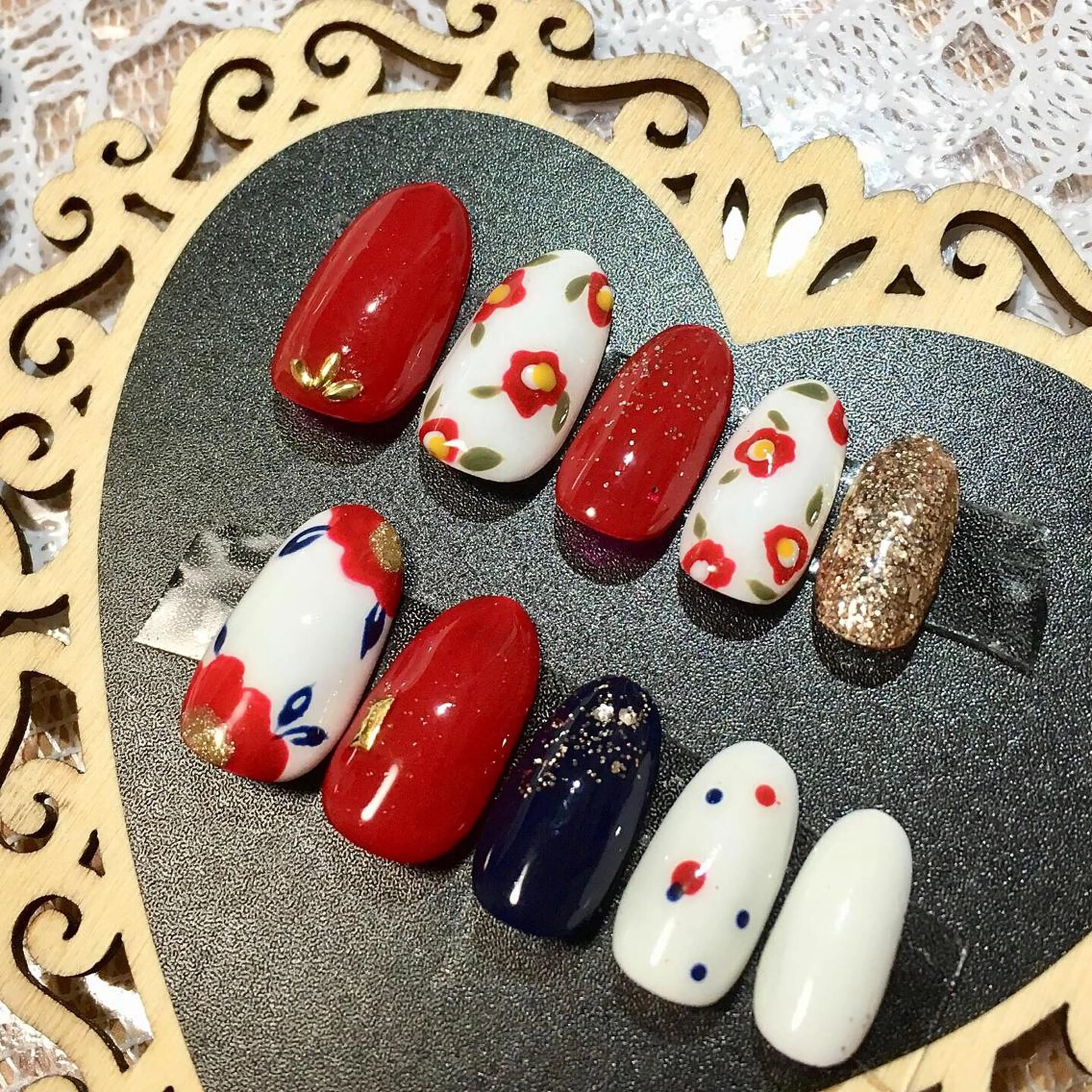 ネイル 🌙都岡 ムーンネイルのネイルデザイン