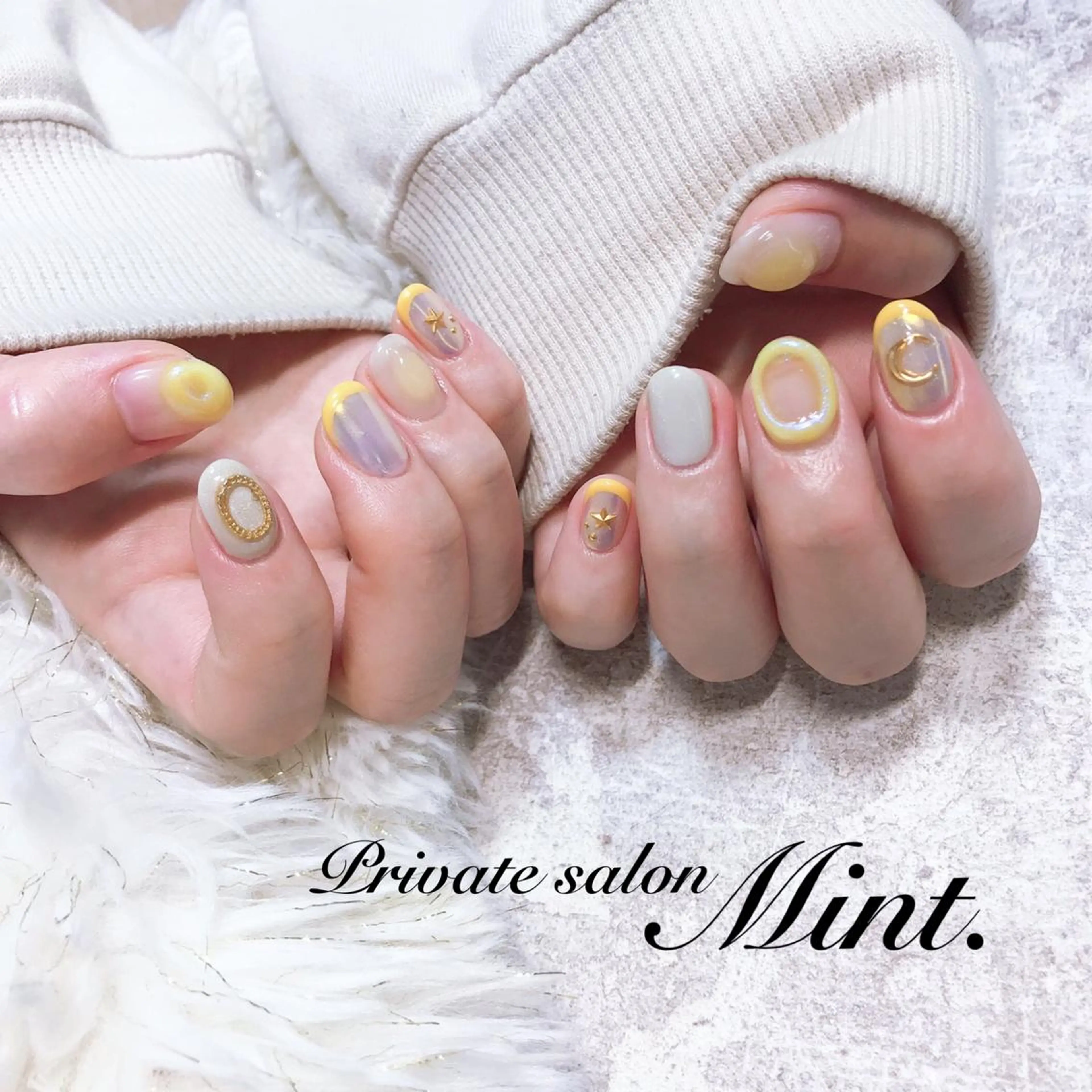 ショート ネイル ジェルネイル 持ち込み ハンドネイル Mint. nailのネイルデザイン