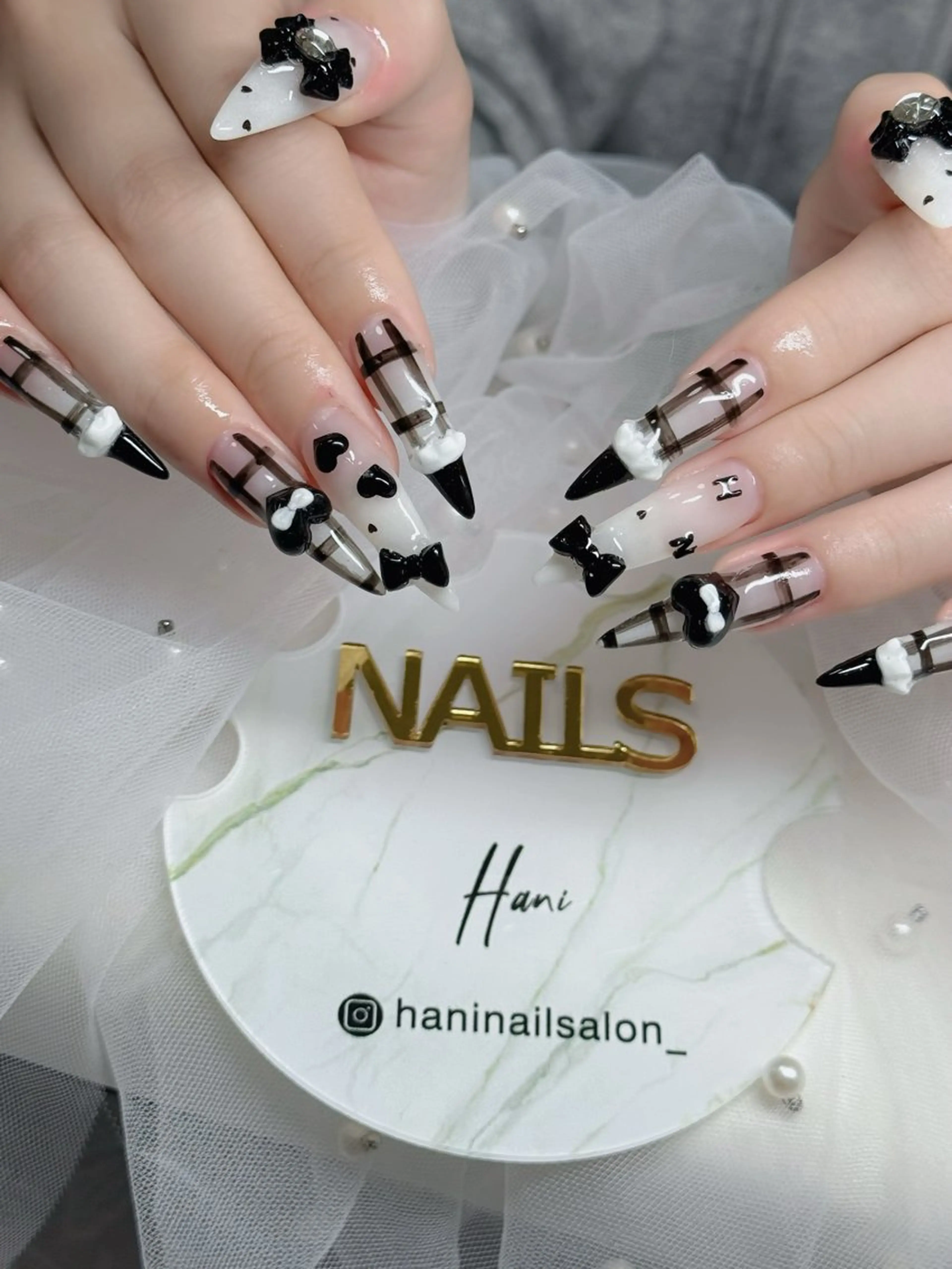 ネイル フットネイル フレンチネイル グラデーション 韓国ネイル ロングネイル ハンドネイル Hani Nail Salonのネイルデザイン