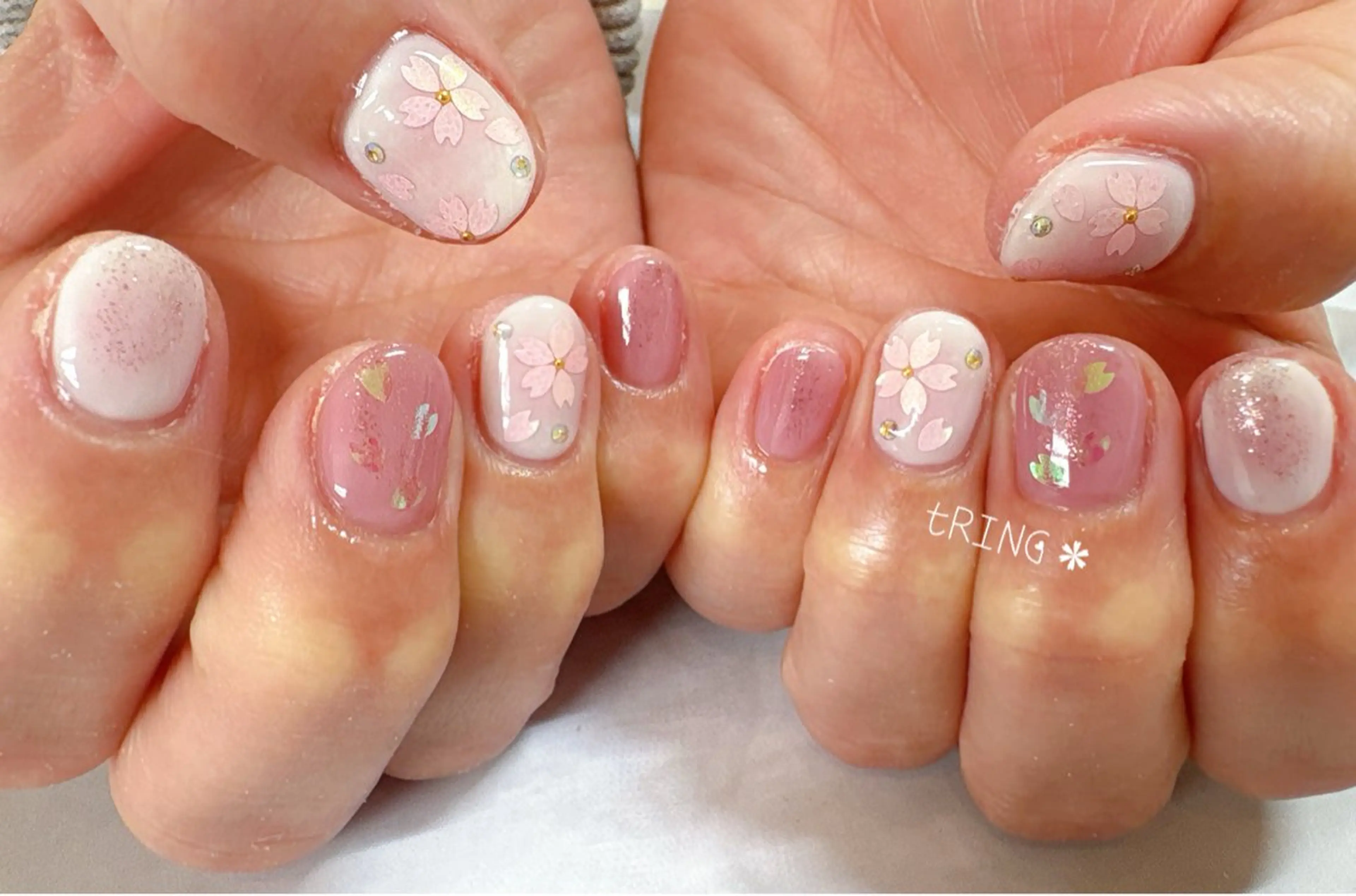 ネイル ハンドネイル tRING＊ しいの木台のネイルデザイン