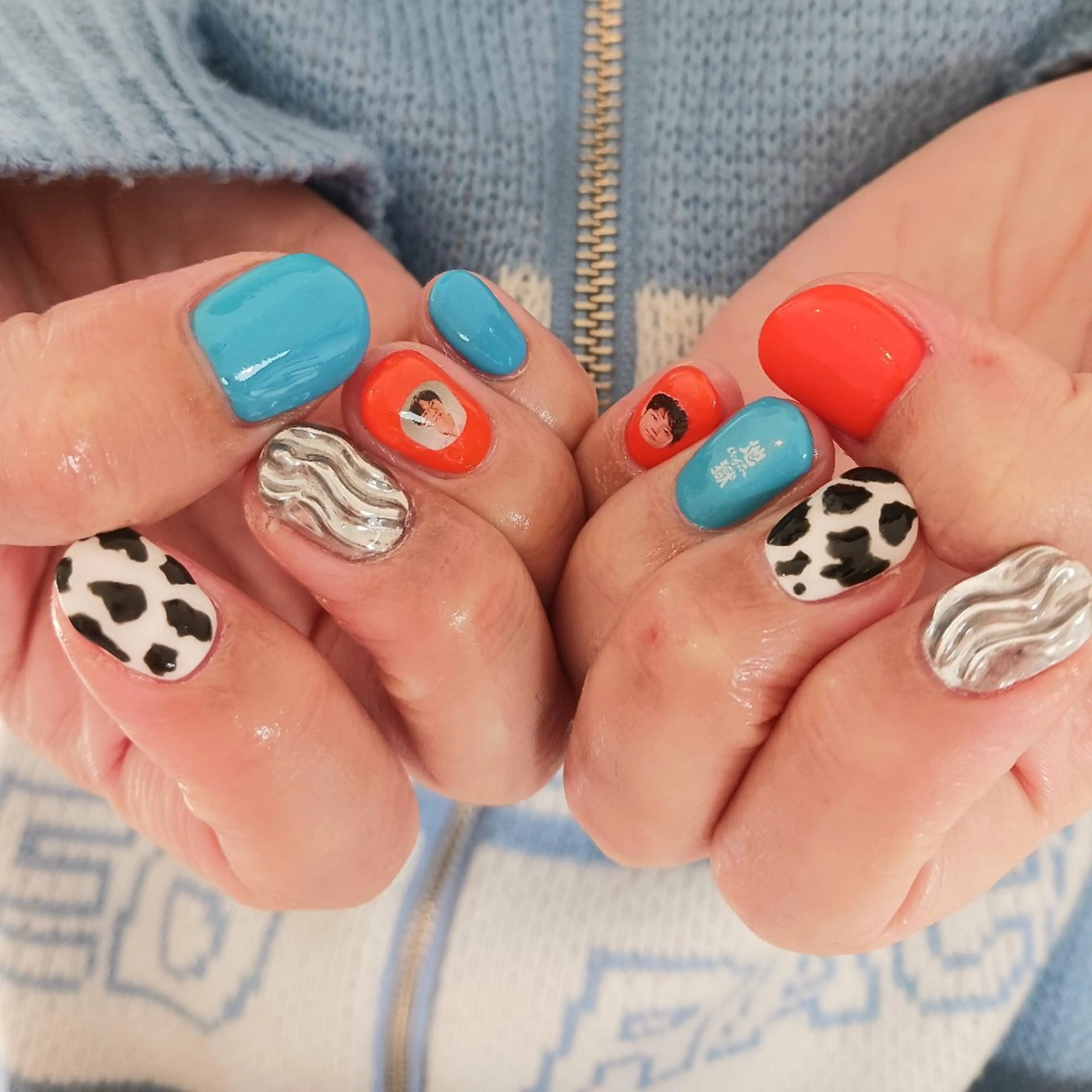 ネイル ジェルネイル ミラーネイル 持ち込み 冬ネイル ハンドネイル owlnail /持込みデザイン専門のネイルデザイン