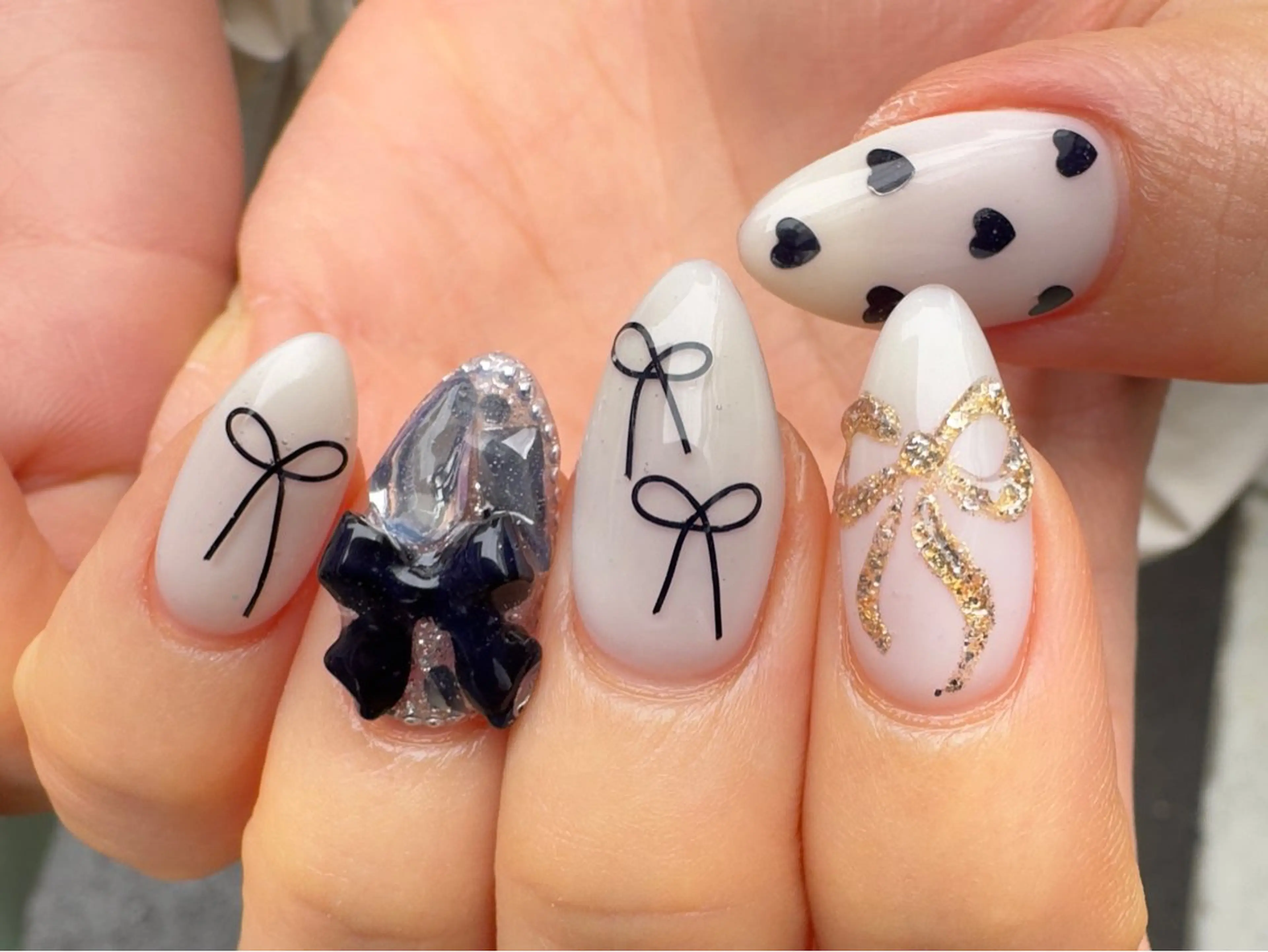 ネイル 入学式 フラッシュネイル フレンチネイル ガラスフレンチ 卒業式 MH_ Nailのネイルデザイン