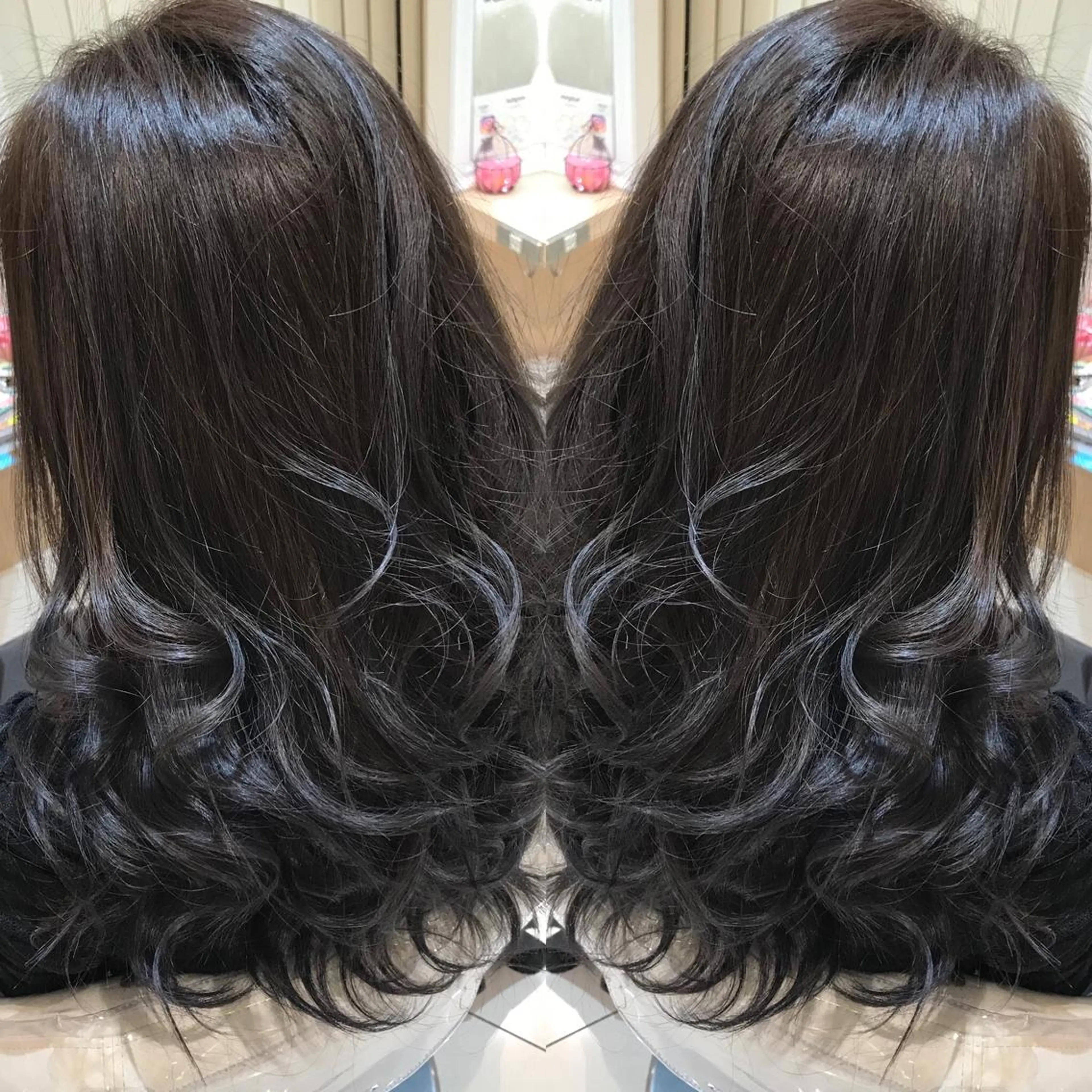 ロング 縮毛矯正/髪質改善 継続する美髪のヘアスタイル