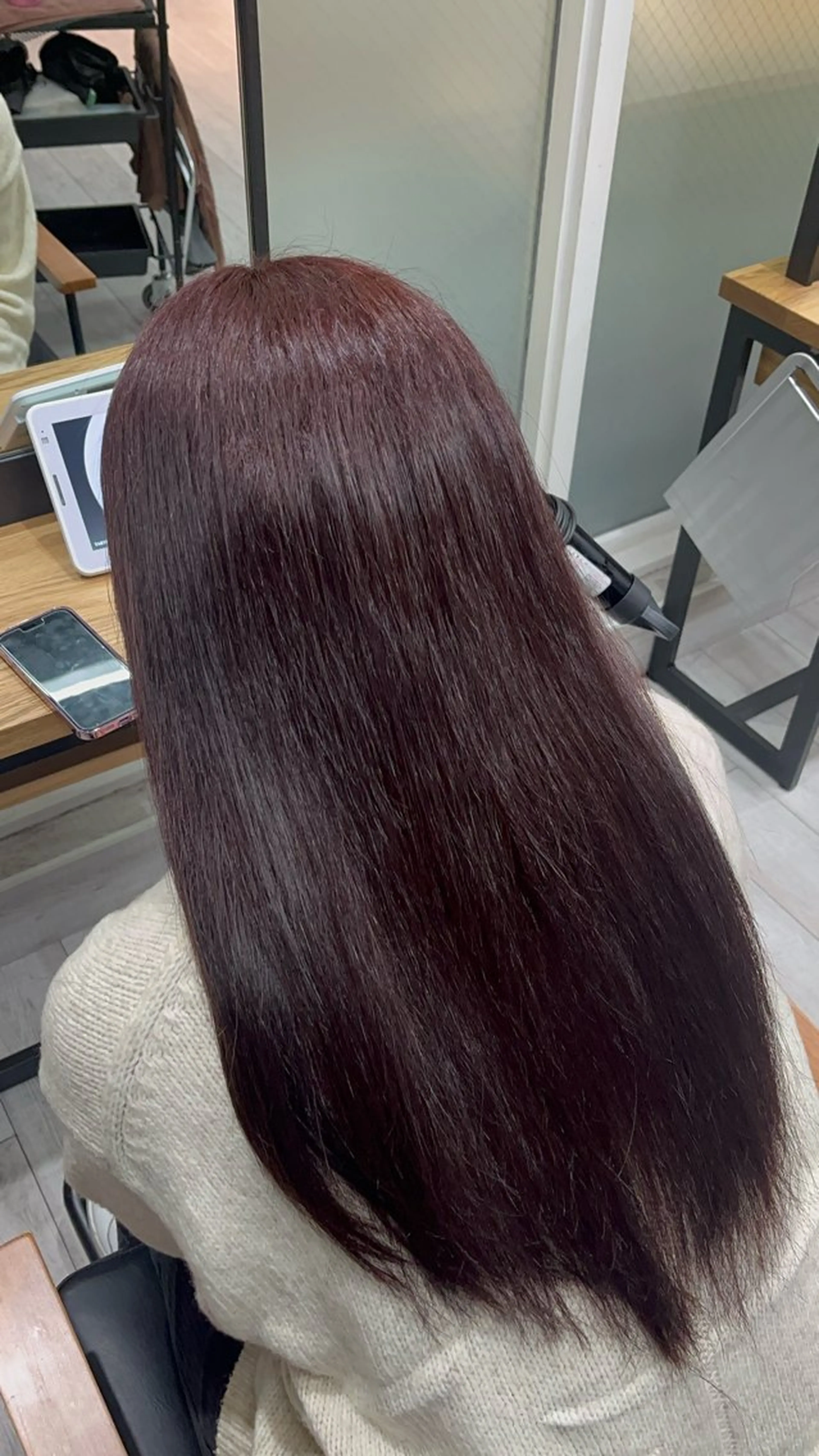 ロング カラー カシス ヘアカラー アイバ シュンのヘアスタイル