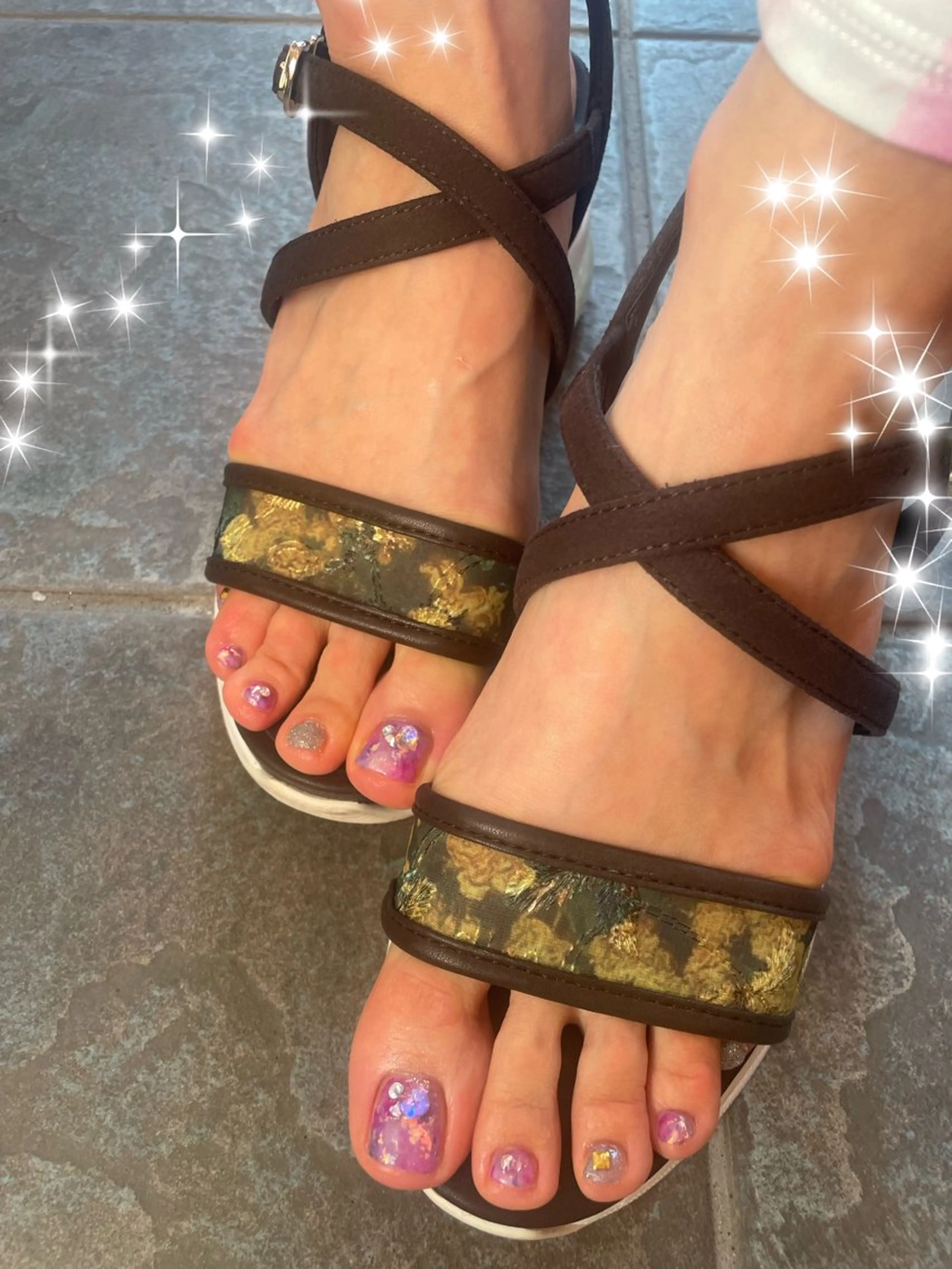 ネイル フラッシュネイル フットネイル ニュアンスネイル NAIL★M 真紀のネイルデザイン