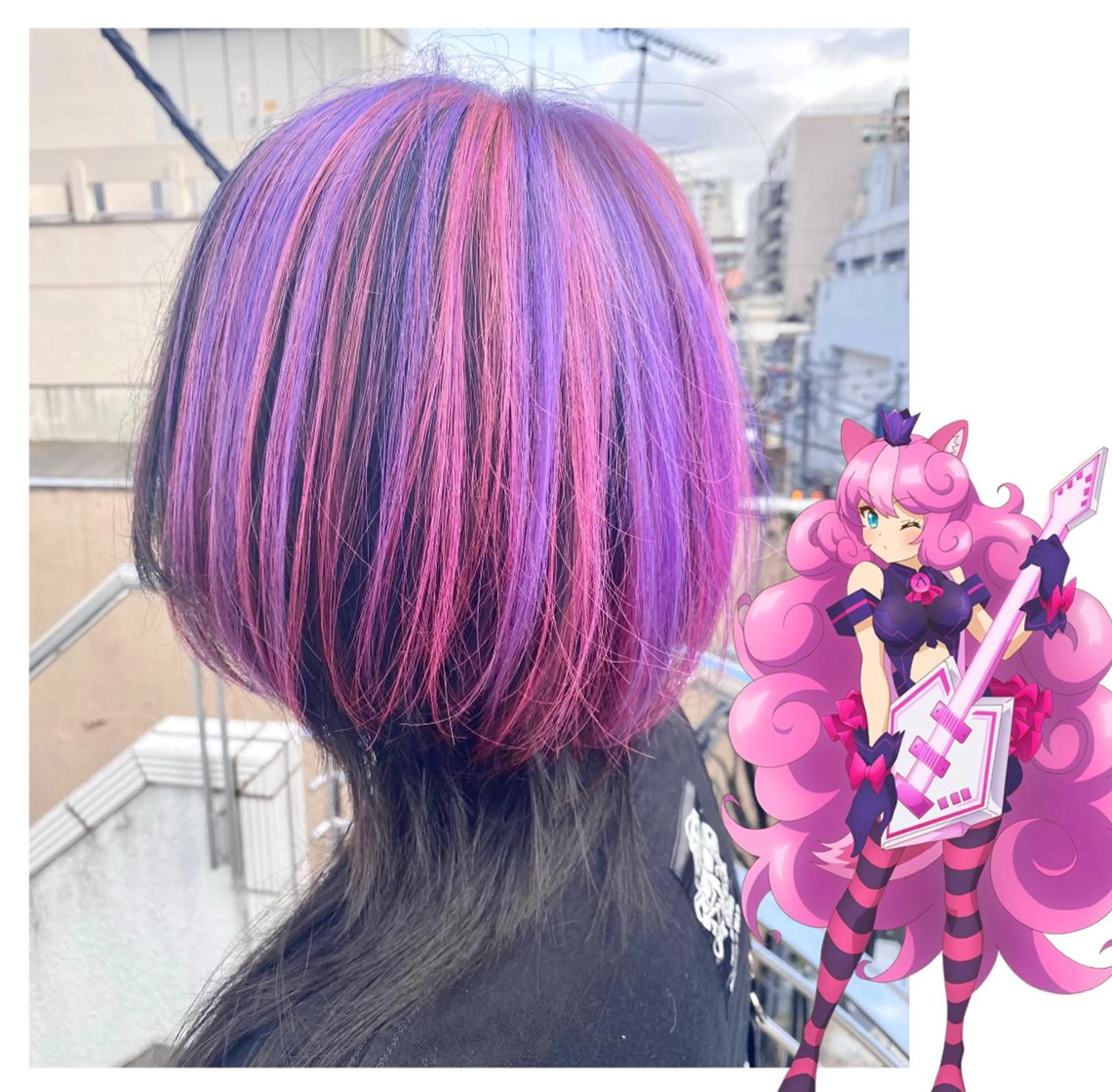 ショート カラー ピンクカラー GARU-ガル-所属・TSUNO🦖 派手髪/オタク美容師のヘアスタイル