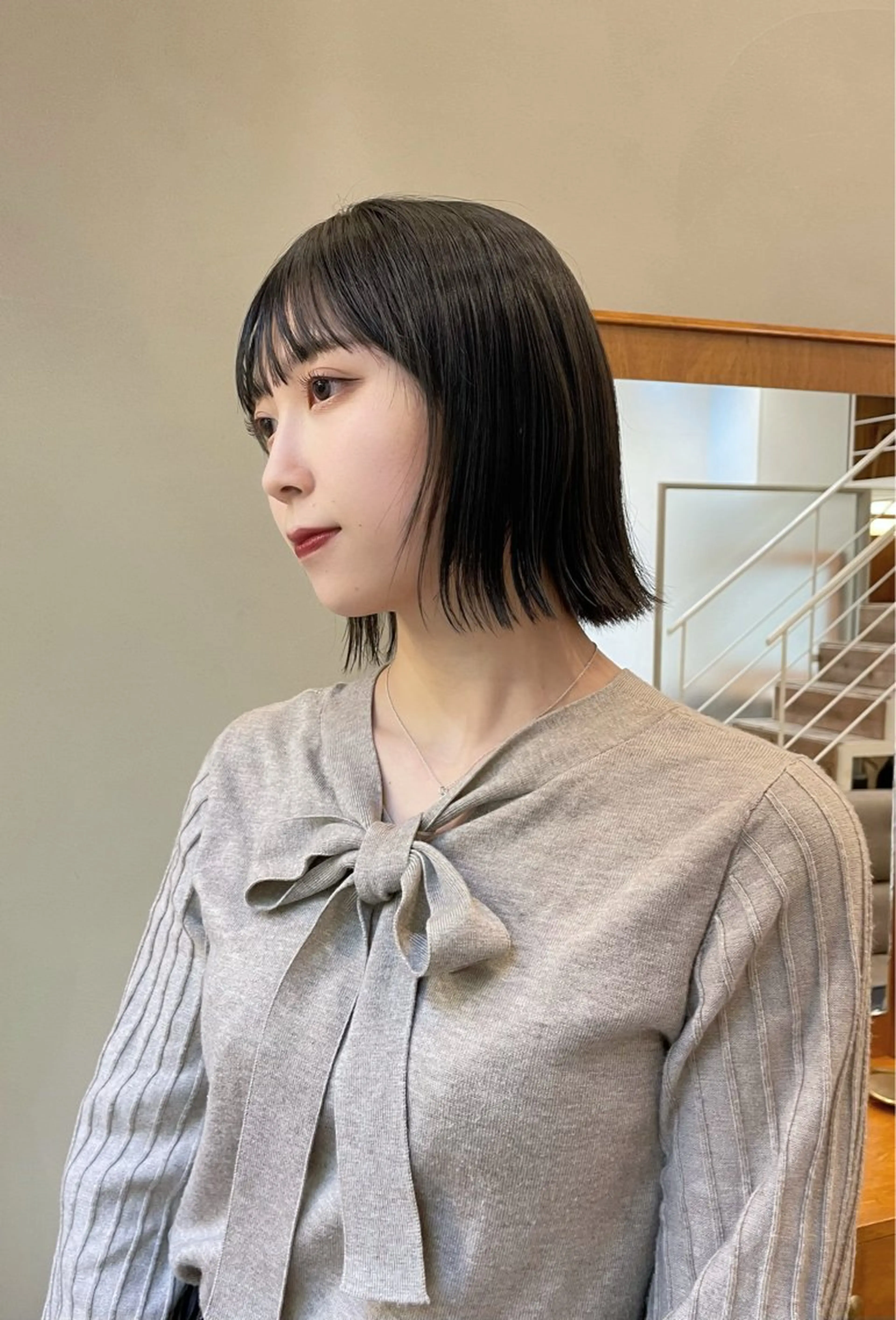 ショート 切りっぱなしボブ ボブ tete nico所属・似合わせ/ヘアカラー nanami🌸のヘアスタイル