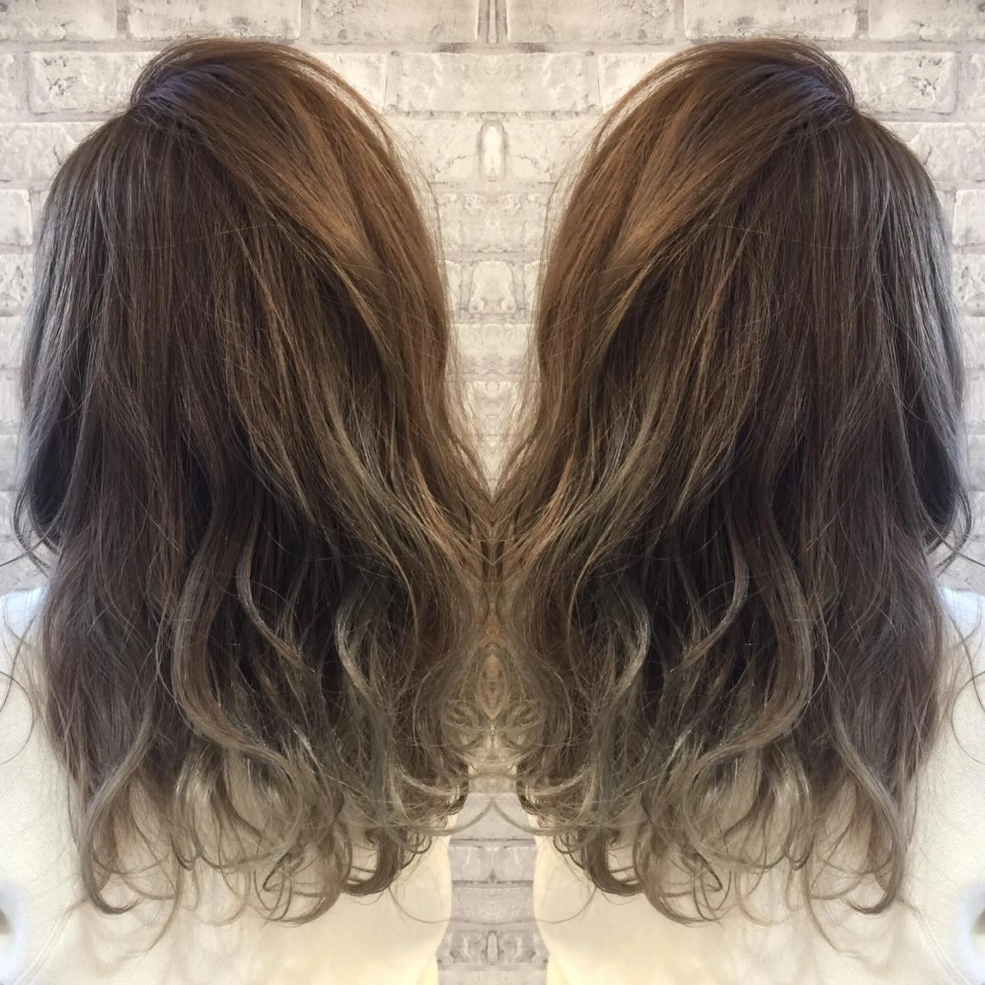 セミロング カラー EARTH 越谷店のヘアスタイル