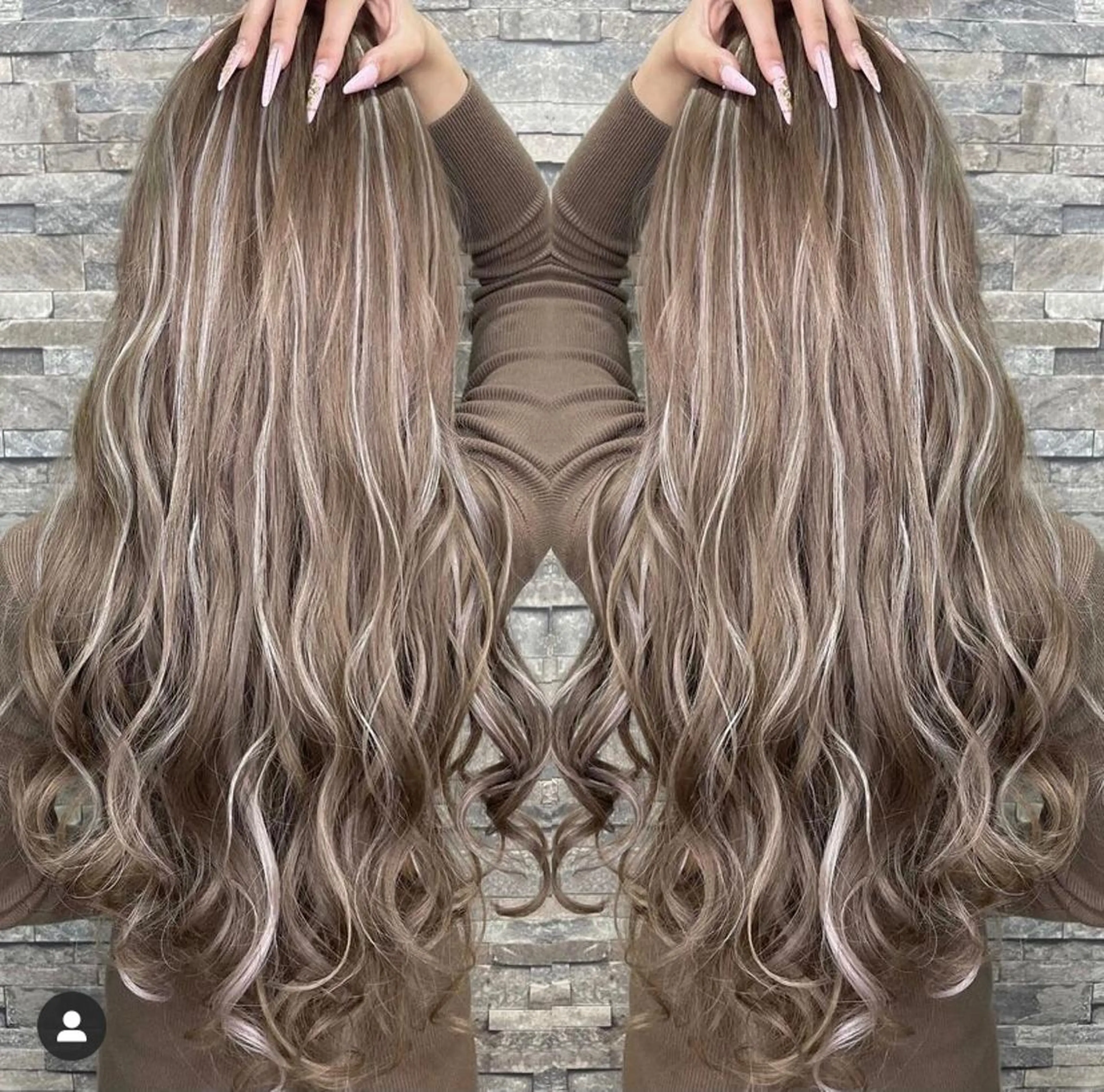 🔴【最安値‼️胸下以上の長さ】最高級シールエクステ60本＋ブリーチ＋カラー＋トリートメント＋ケアカット🌈の写真