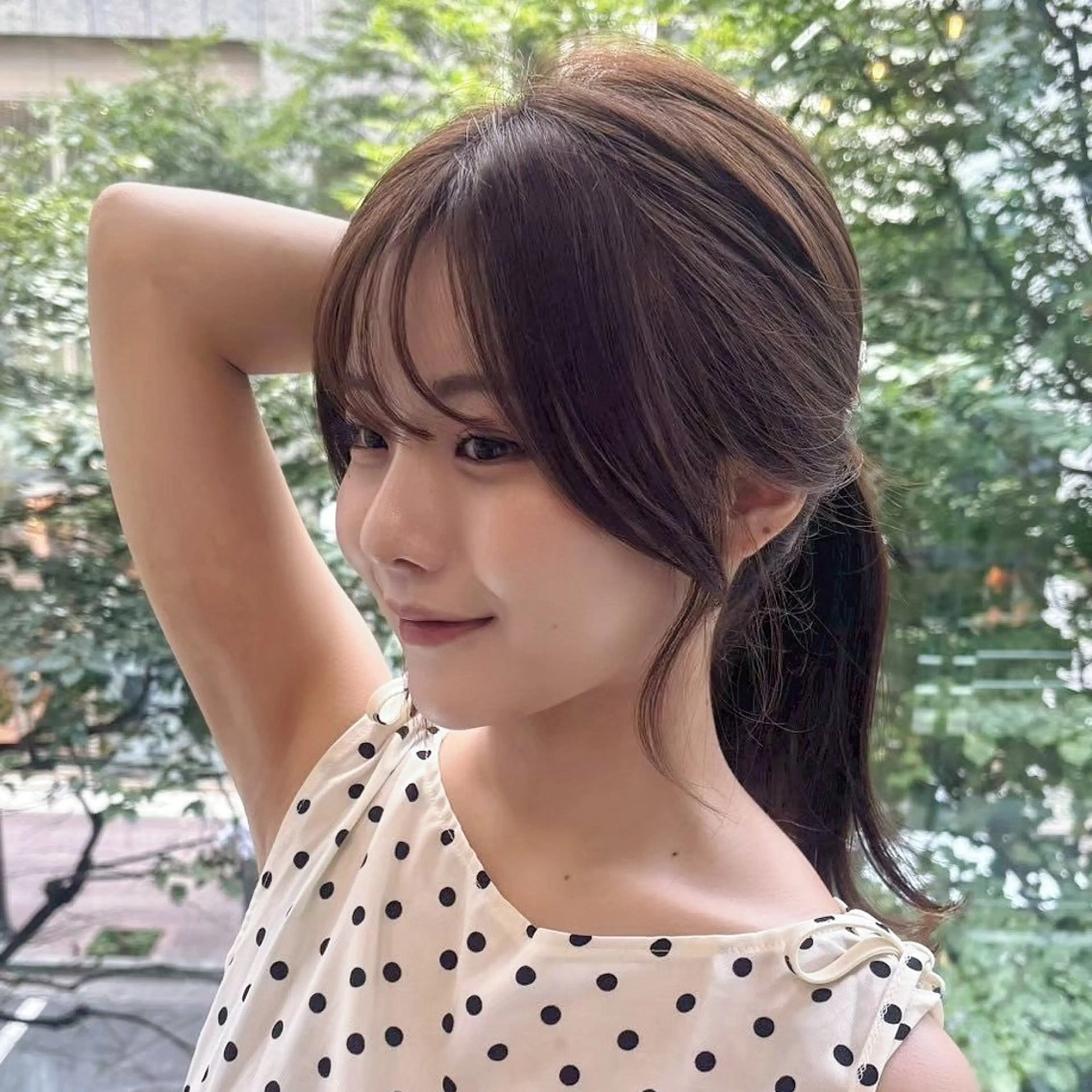 セミロング カット ヘアカラー トリートメント レイヤー×顔周 り×髪質改善/MIUのヘアスタイル