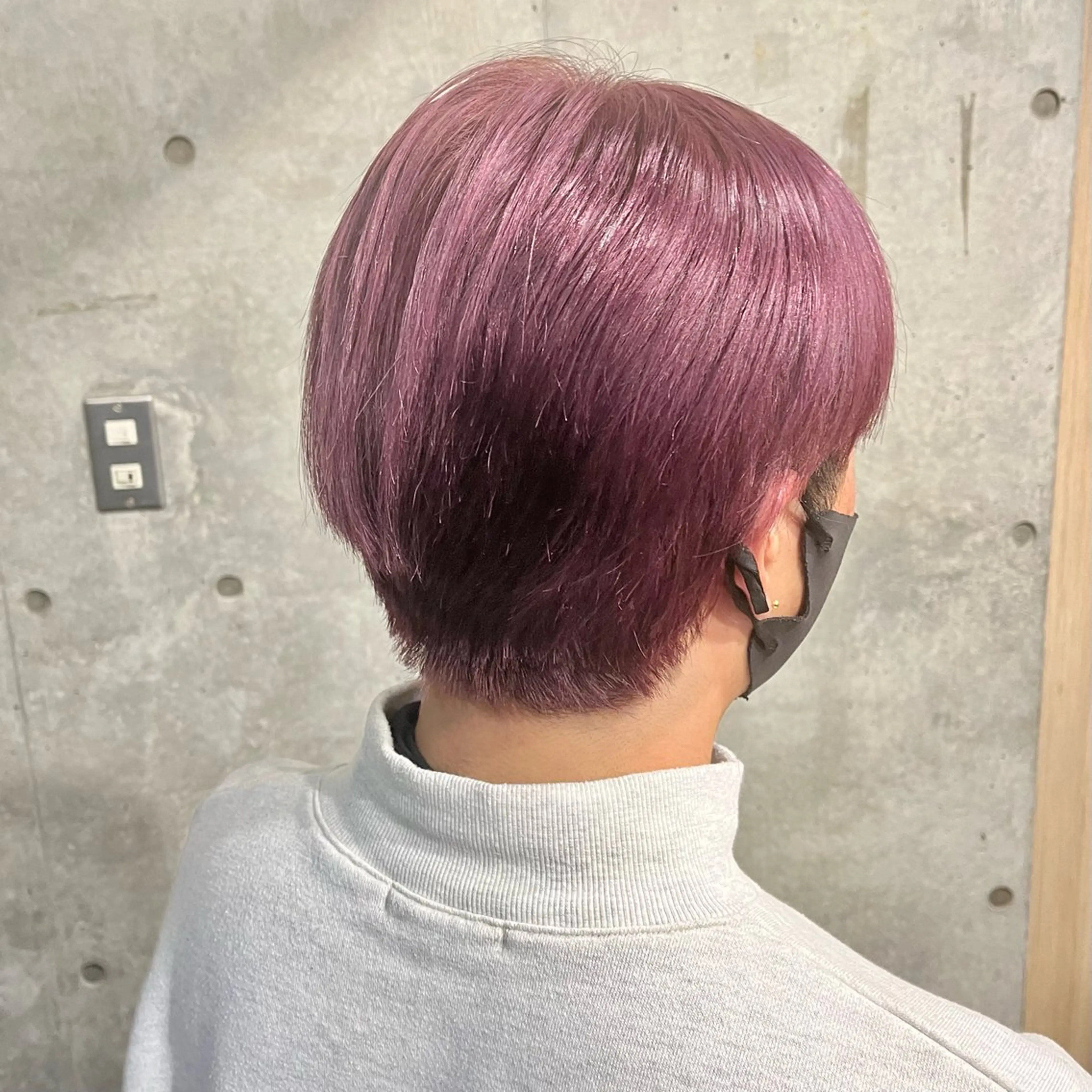 ショート カラー ブリーチ ケアブリーチ ダブルカラー ラベンダーカラー ラベンダーピンク ヘアカラー 藤澤 夏実/インナーカラーのヘアスタイル