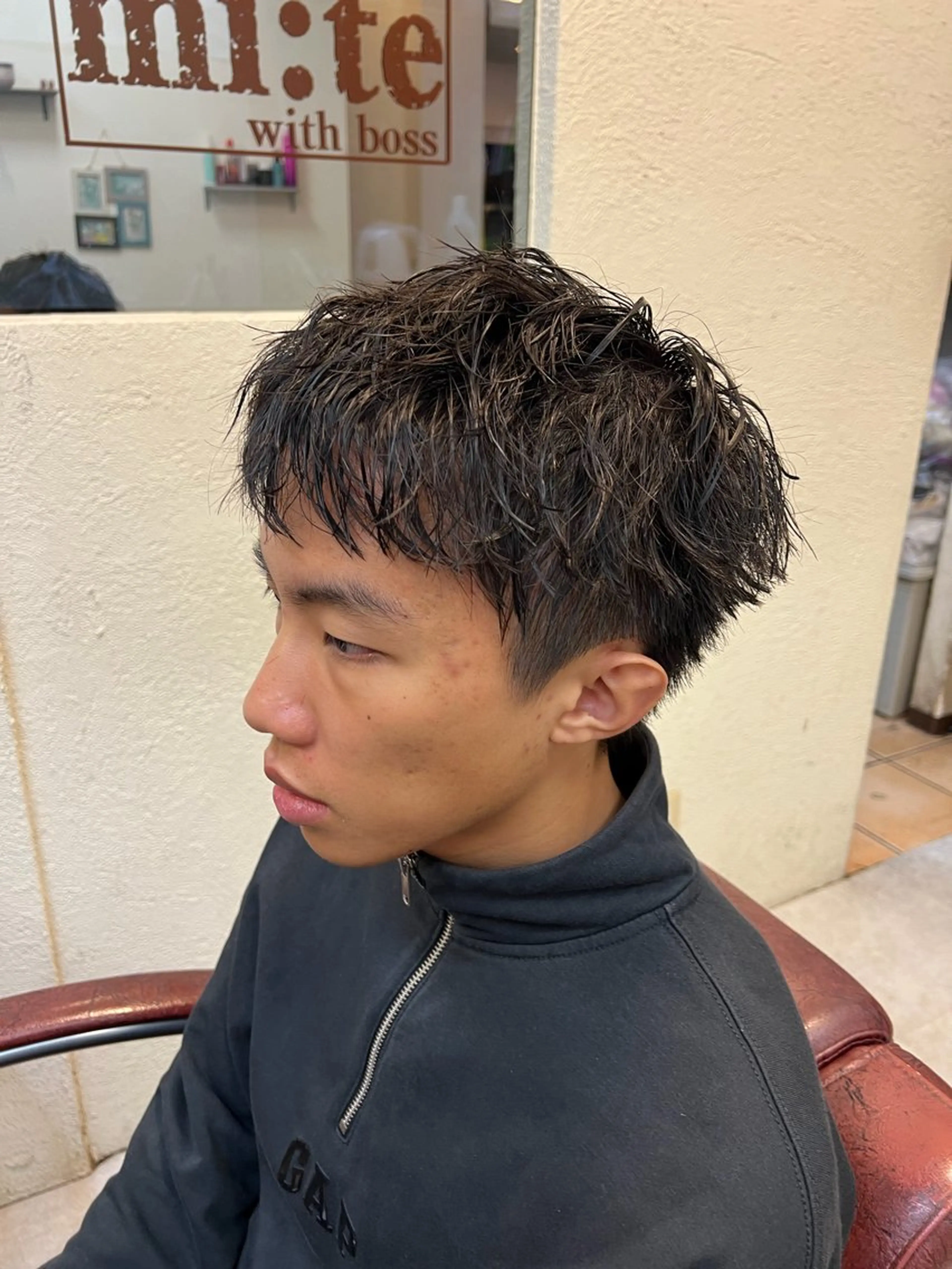 ショート パーマ ショートヘア 吉岡 なみのヘアスタイル