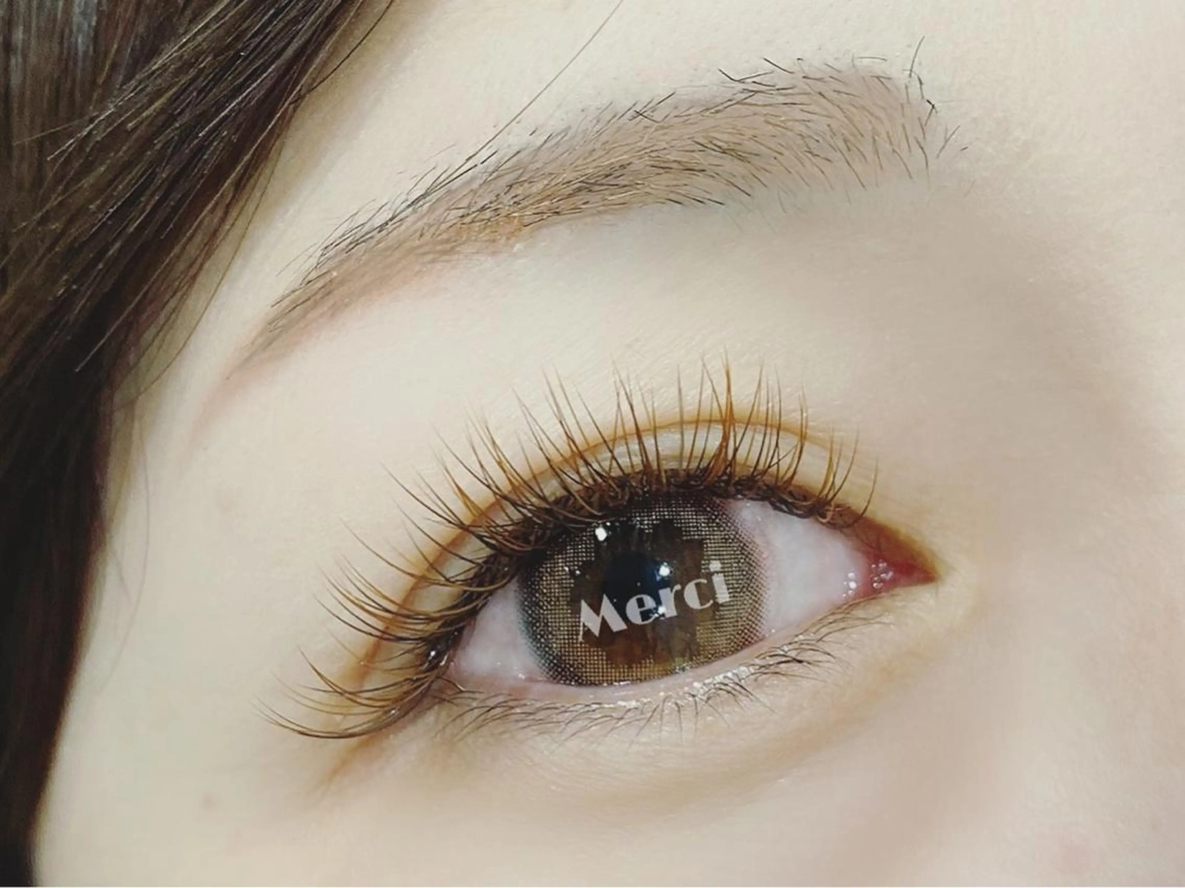 マツエク・マツパ ブラウンラッシュ カラーマツエク 中野 恵美菜のマツエク・マツパデザイン