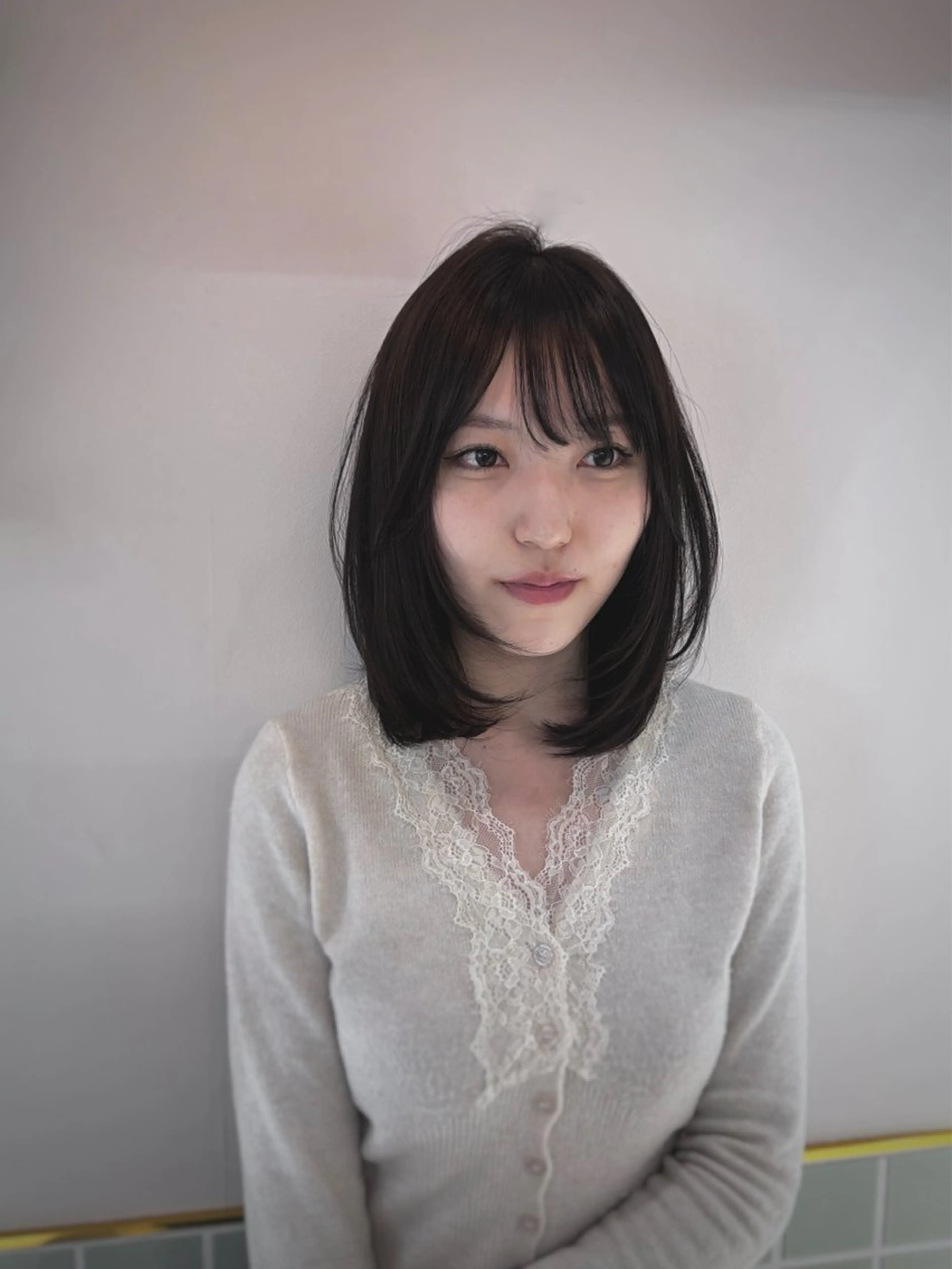 ミディアム カラー ヘアカラー hachiyama rinaのヘアスタイル