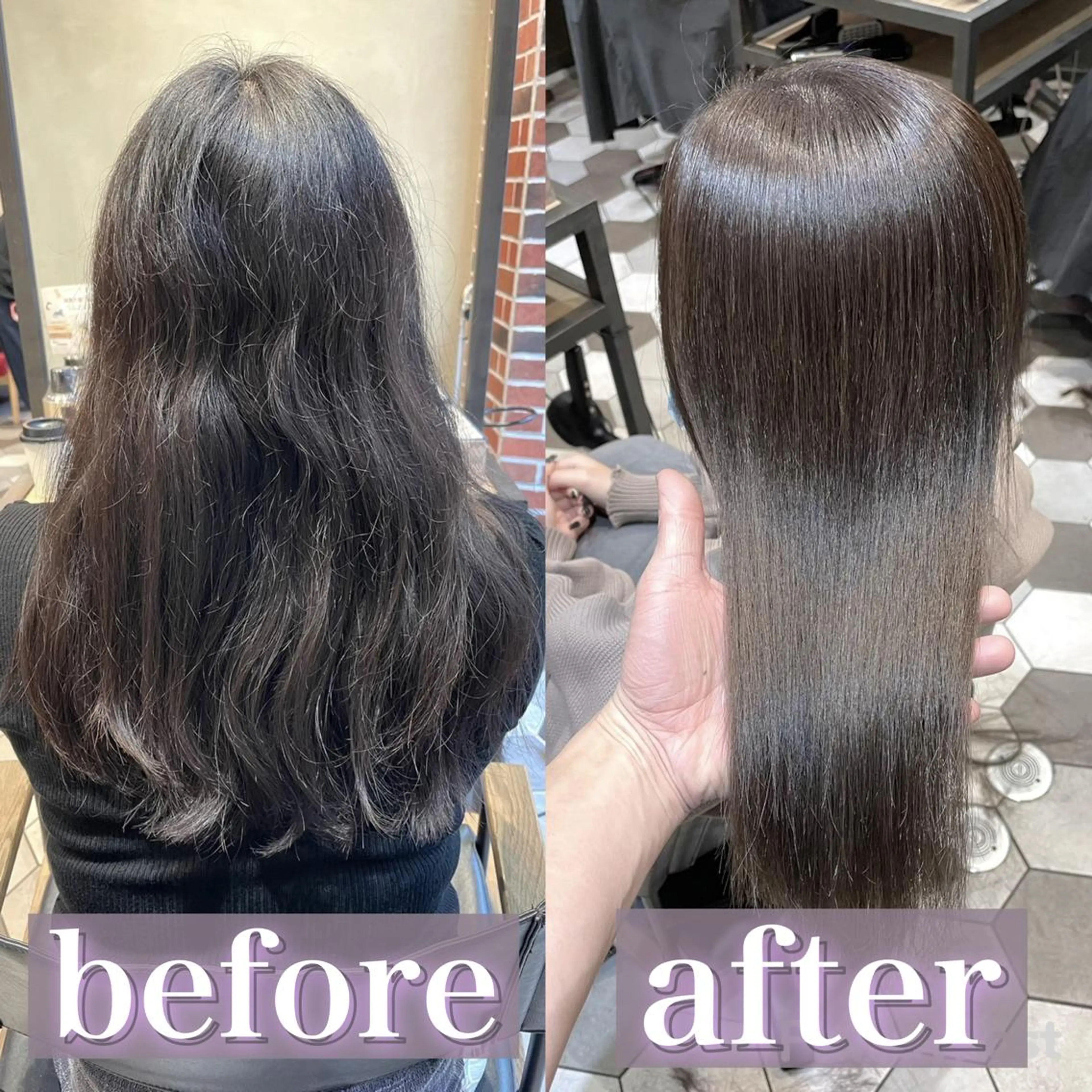 ロング 髪質改善縮毛矯正🫧 村上蒼生のヘアスタイル