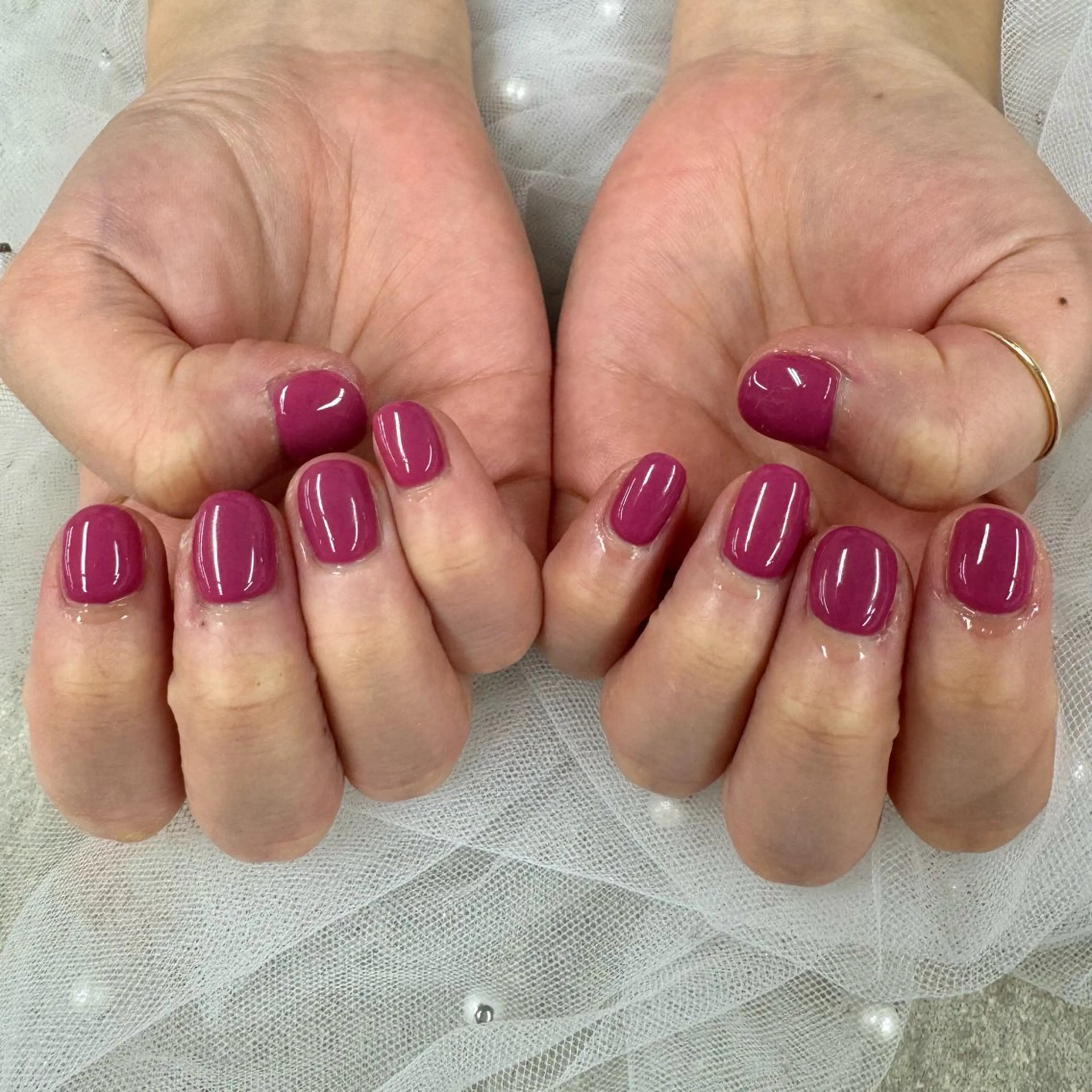 ✋🏻ハンドネイル🤚🏻（オフ有）ワンカラー🍃の写真