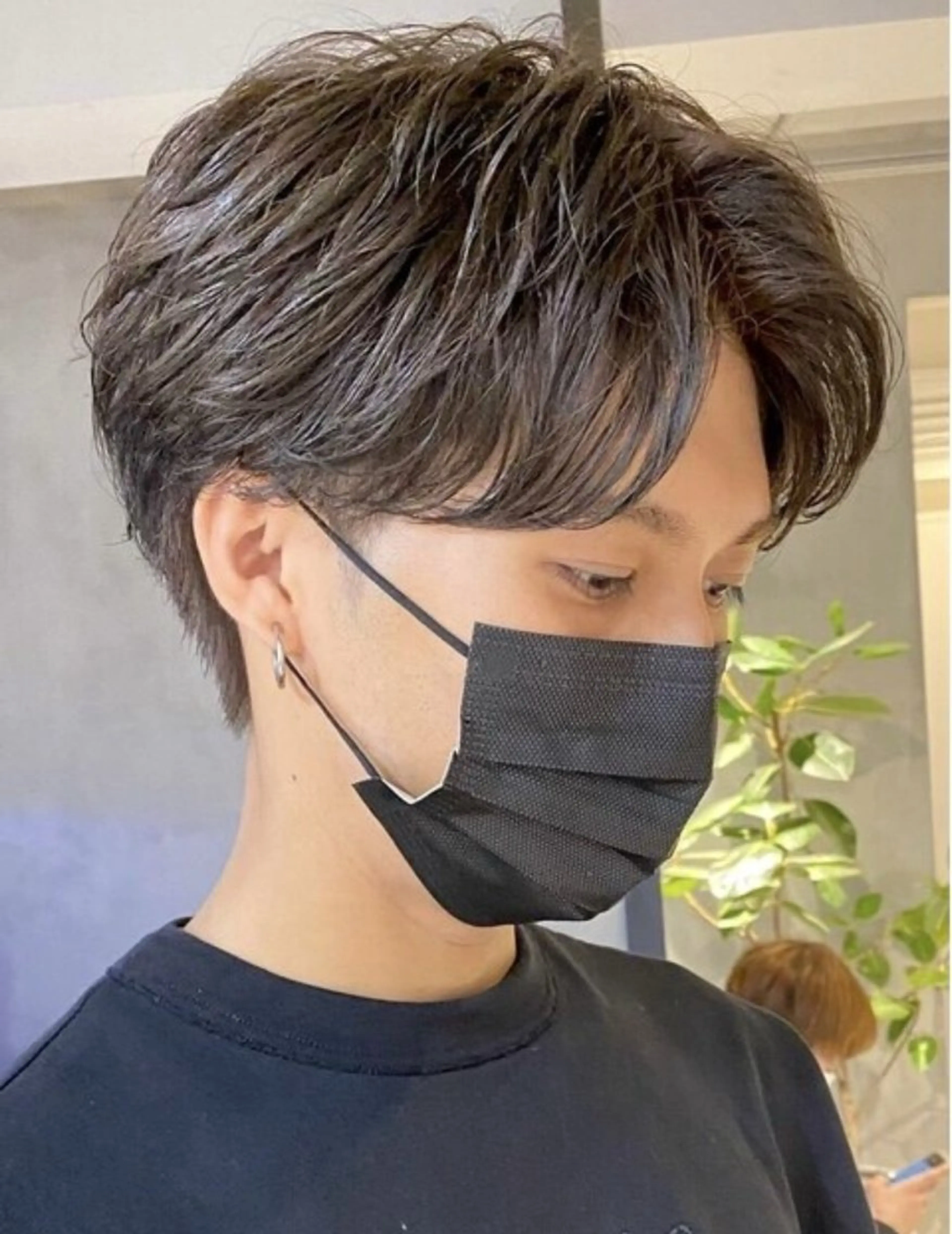 パーマ メンズ フェザーパーマ メンズ韓国風 メンズパーマ ニュアンスパーマ カット パーマ メンズ/シャドウ/ 波巻き/kyogoのヘアスタイル