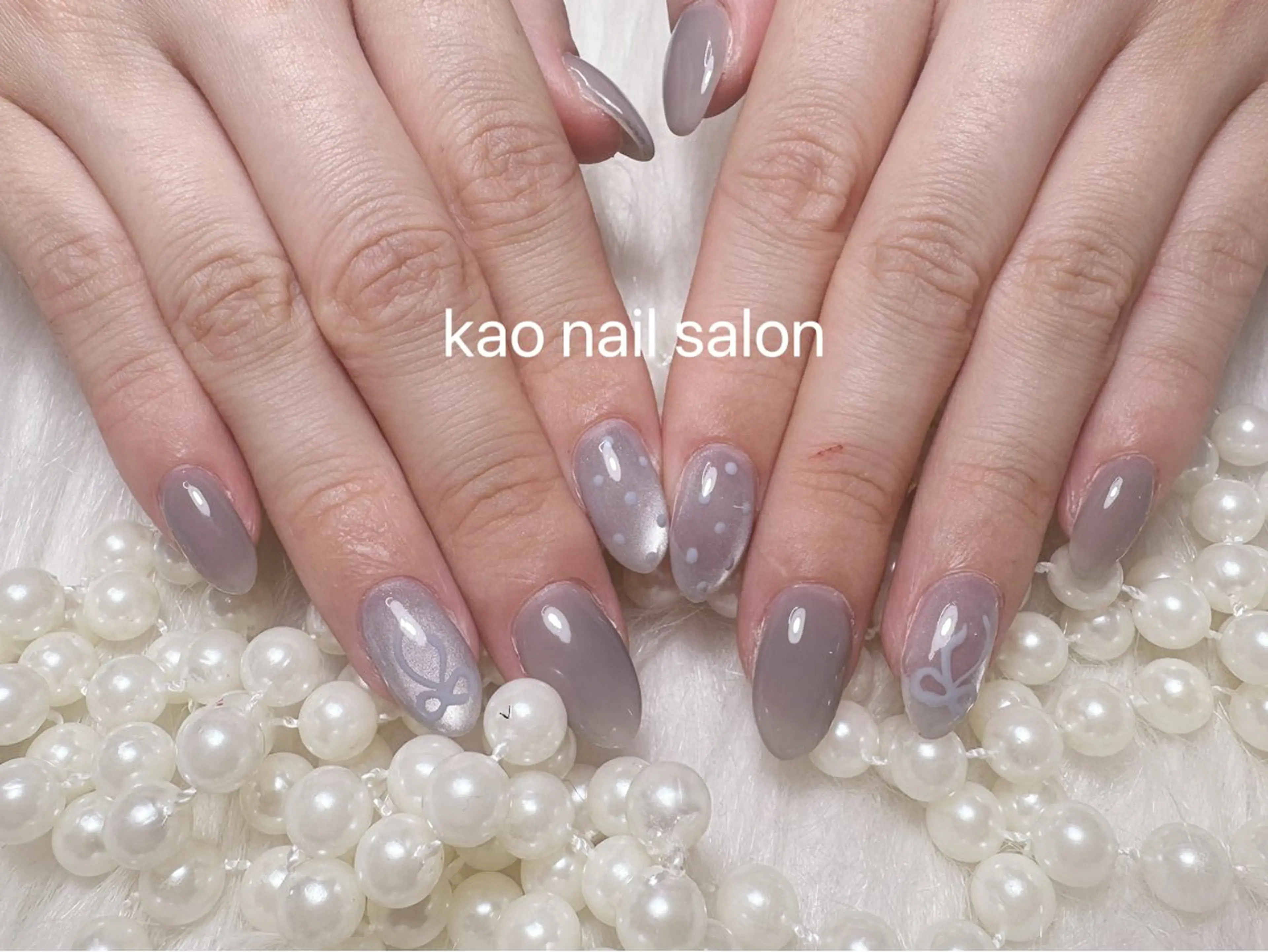 ネイル ハンドネイル kao nail マグネット/長さだしのネイルデザイン