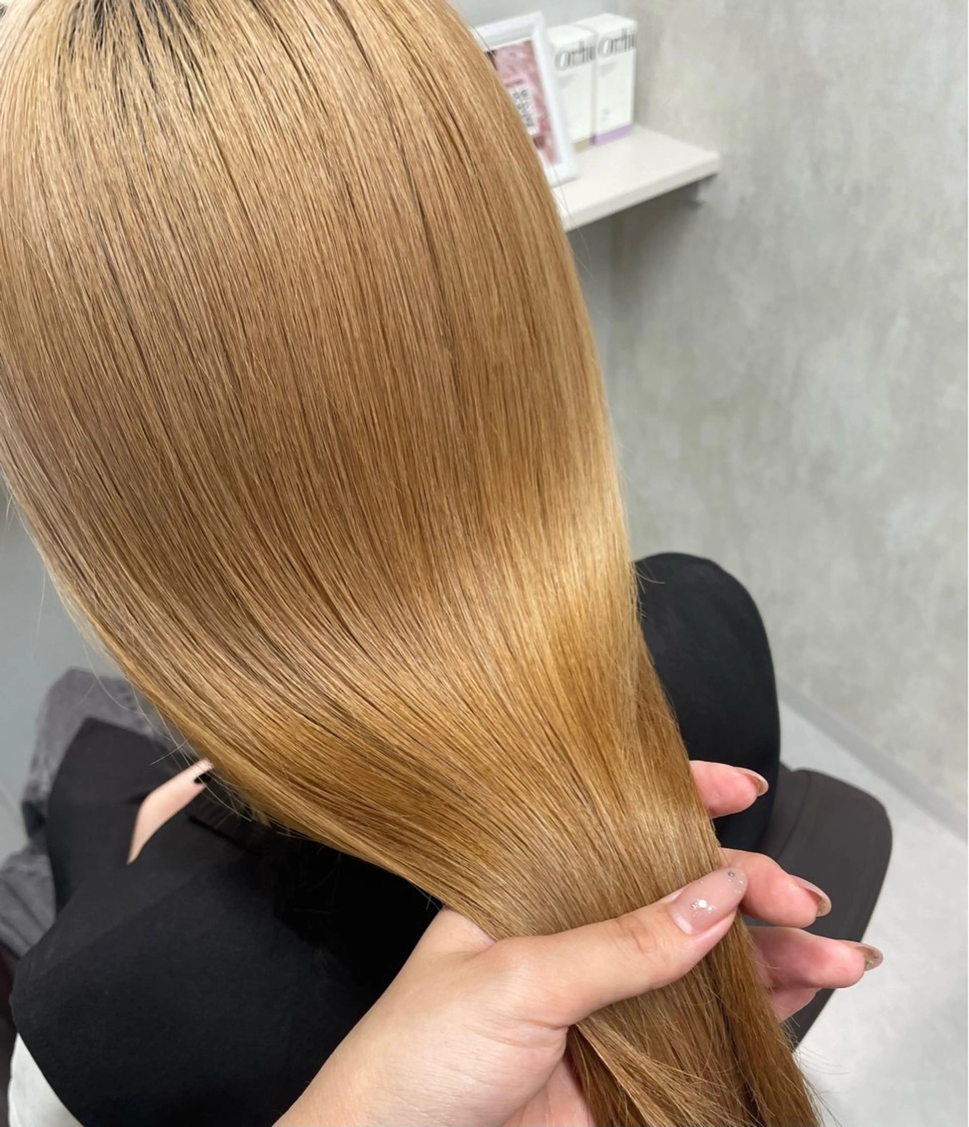 ロング トリートメント ✨️小顔カット/ 艶カラー/髪質改善✨のヘアスタイル