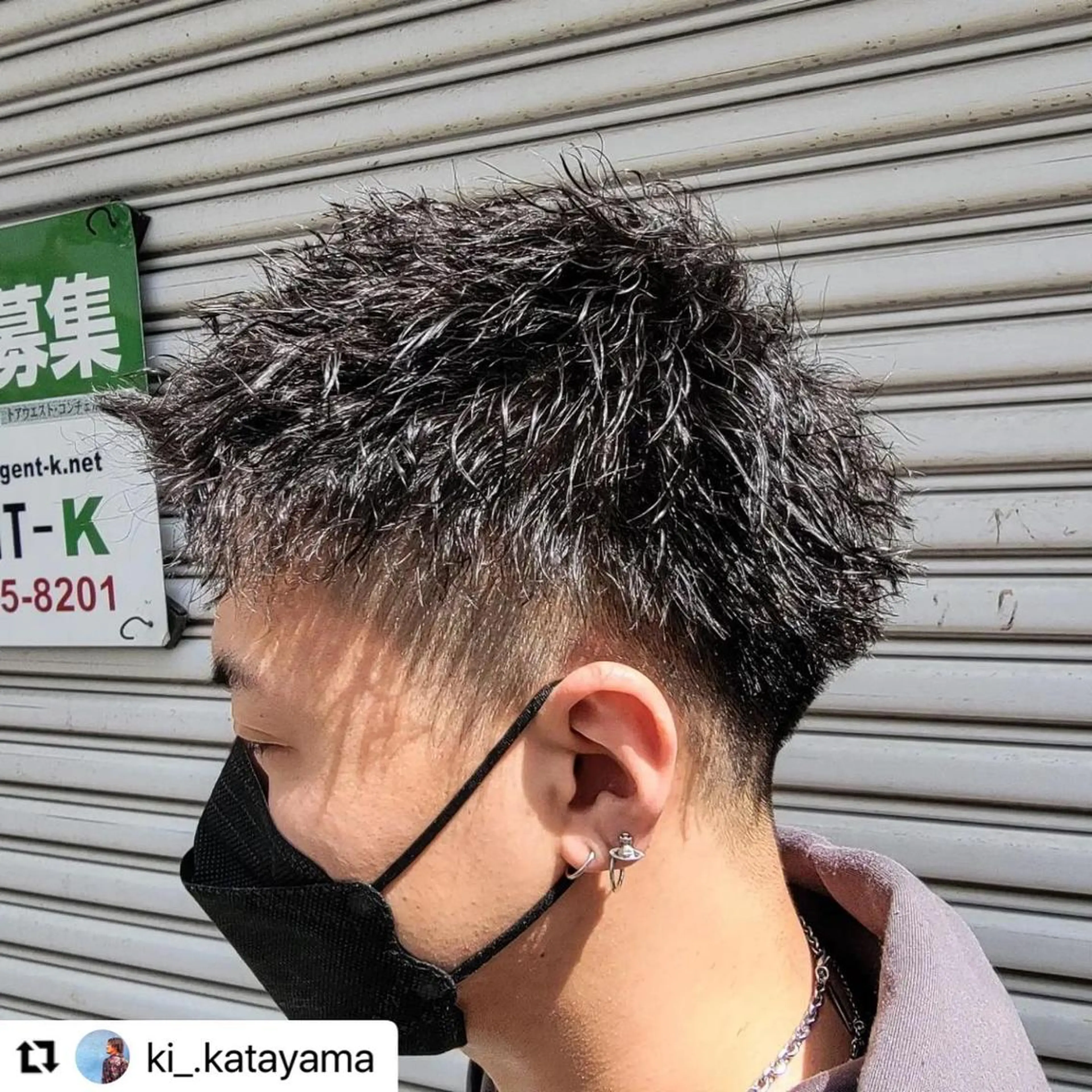 ミディアム カラー メンズ ミディアムパーマ メンズパーマ メンズベリーショート 🩷Eny terrace🩷のヘアスタイル